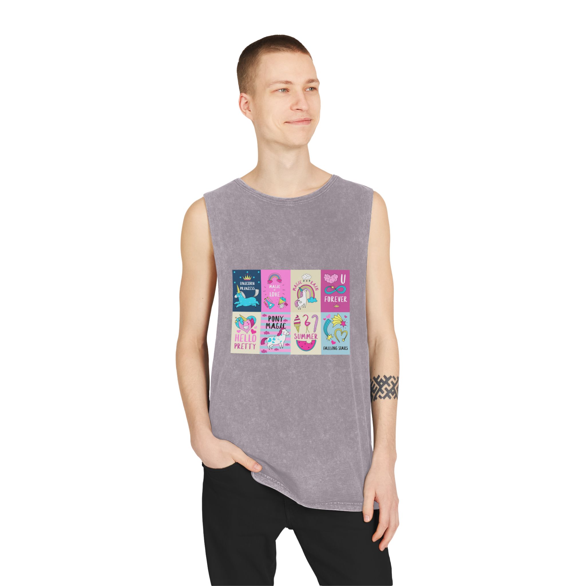 Unicorn V371 Unisex Stonewash Tank Top - Image 19