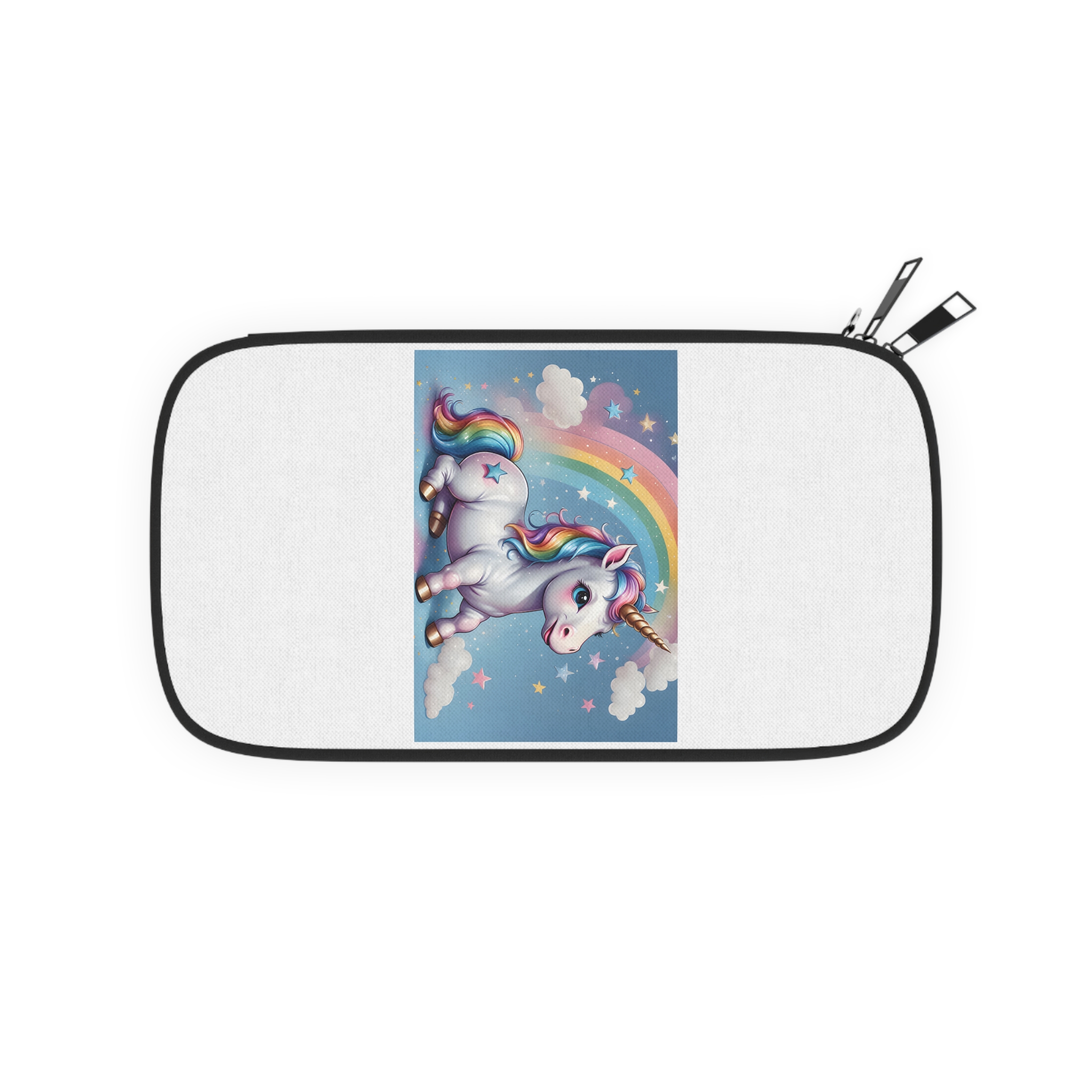 Happy Unicorn Background Sky Rainbow Passport Wallet