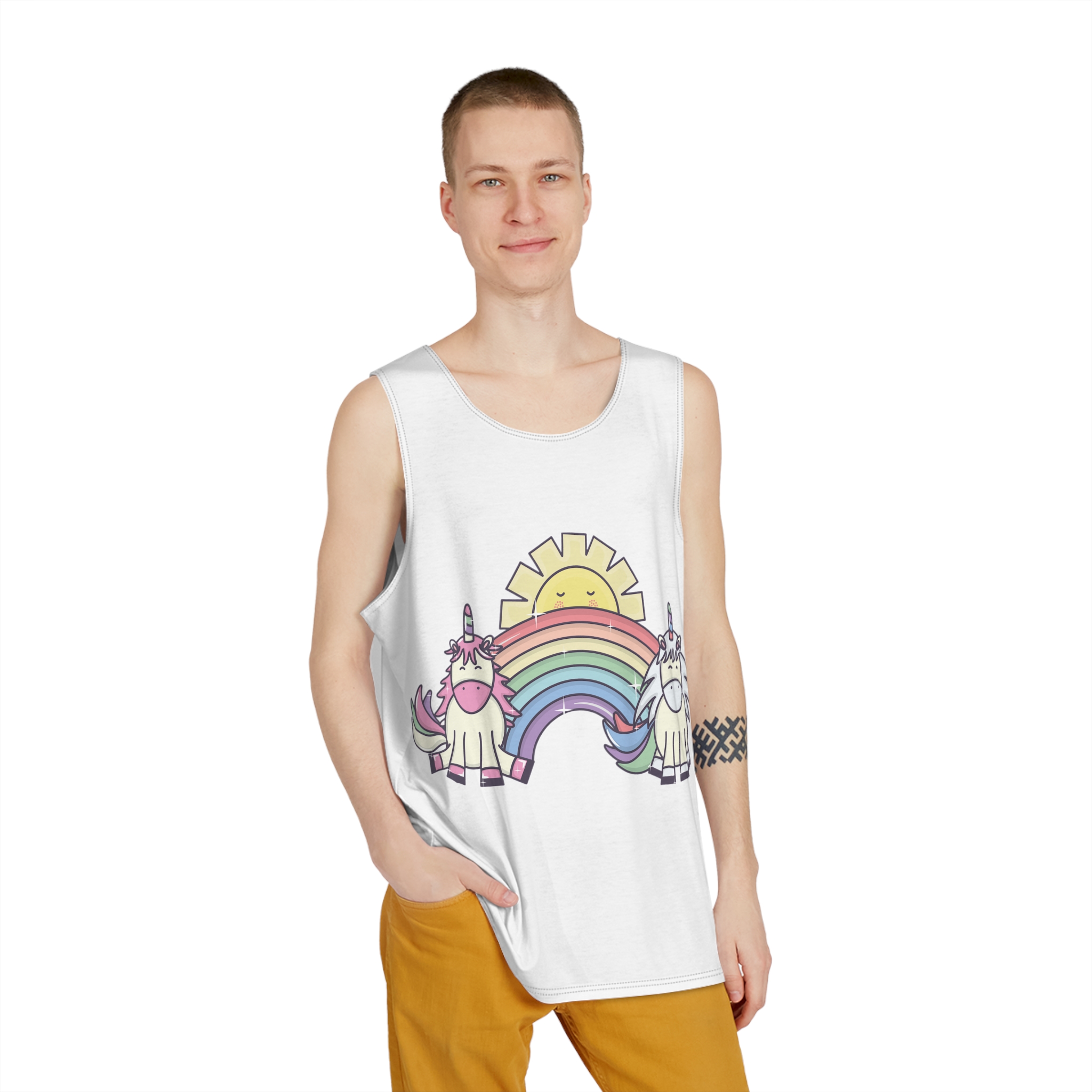 Unicorns 98 Mens Tank Aop - Image 3