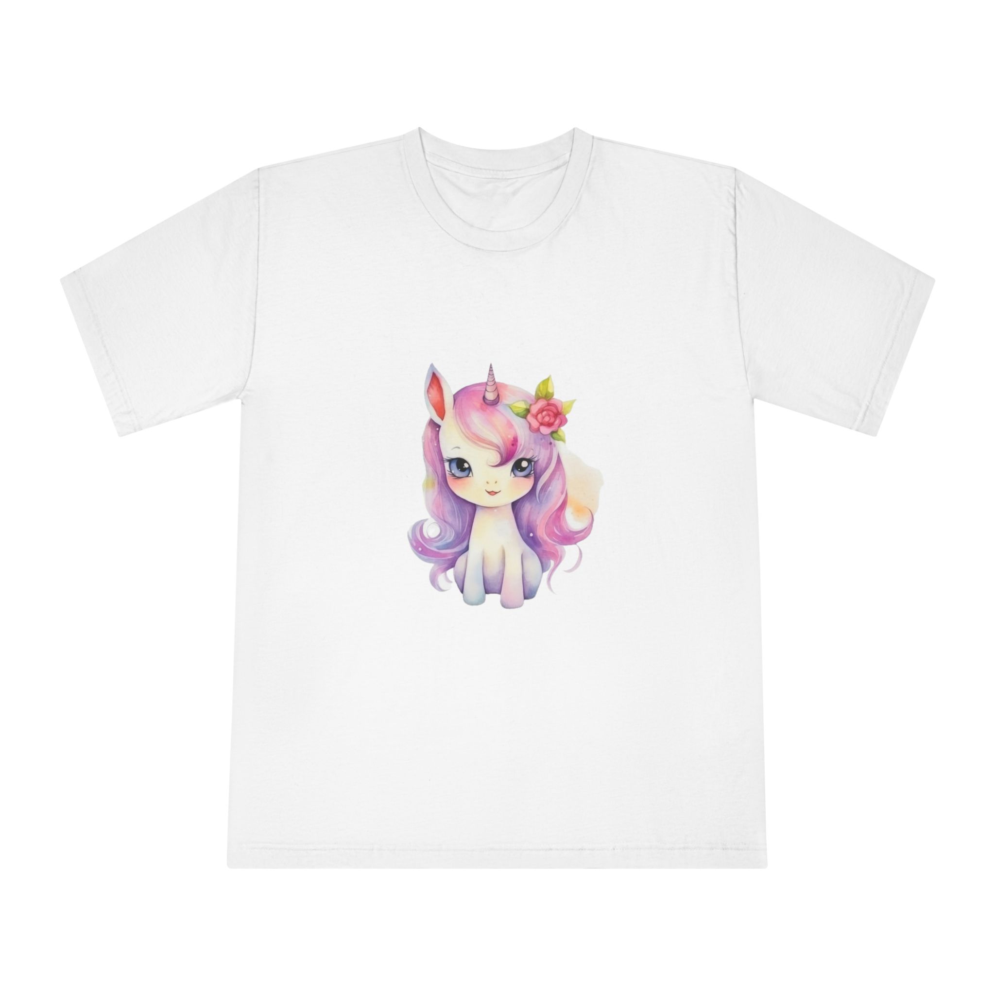 Watercolor Cute Unicorn Isolated Unisex Classic Crewneck T Shirt
