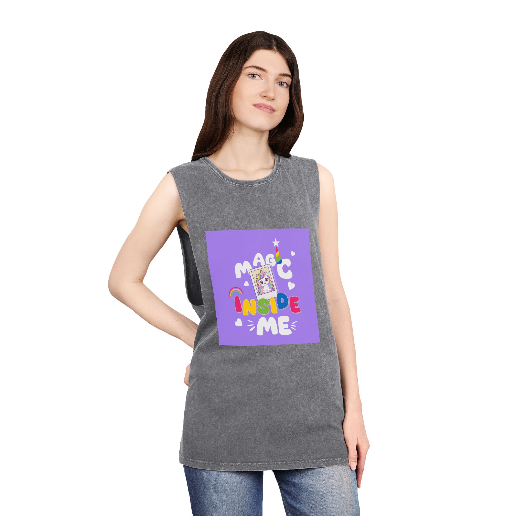 Original Design 02F2E7 Unisex Stonewash Tank Top - Image 12