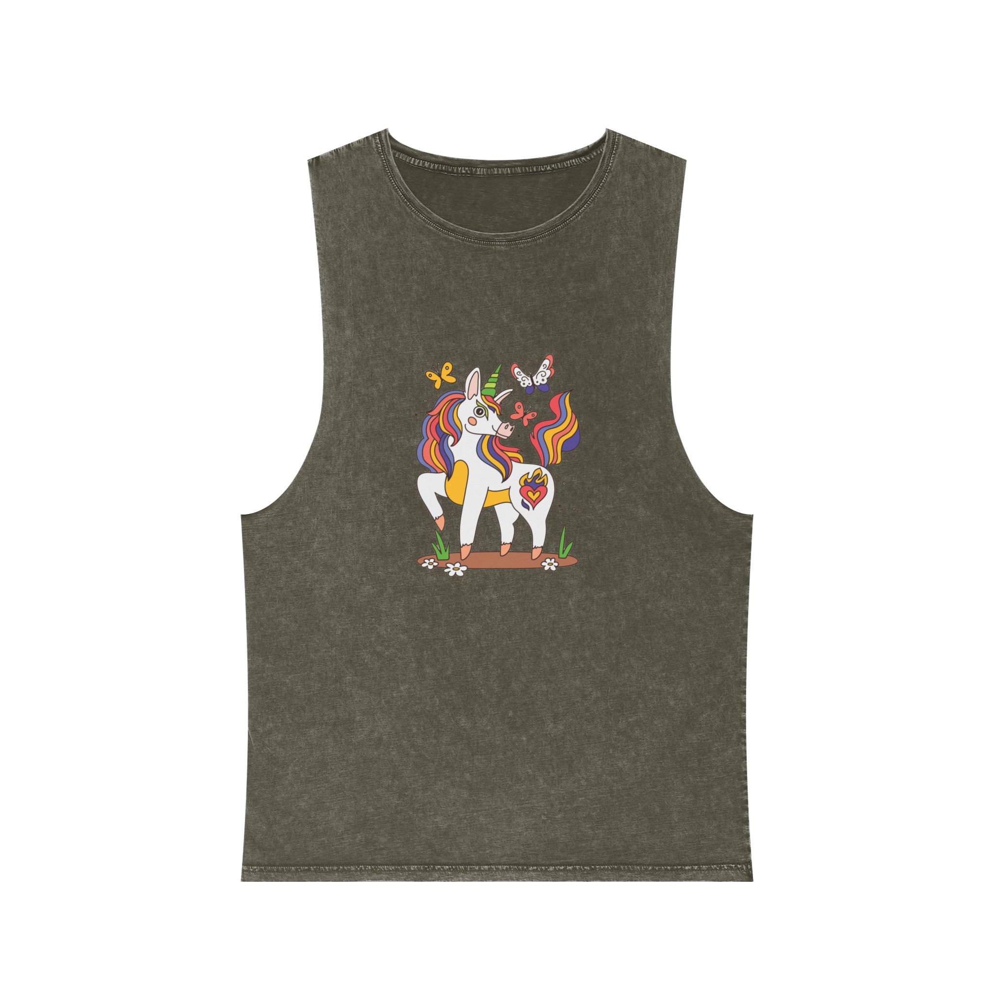 Unicorn V464 Unisex Stonewash Tank Top - Image 5