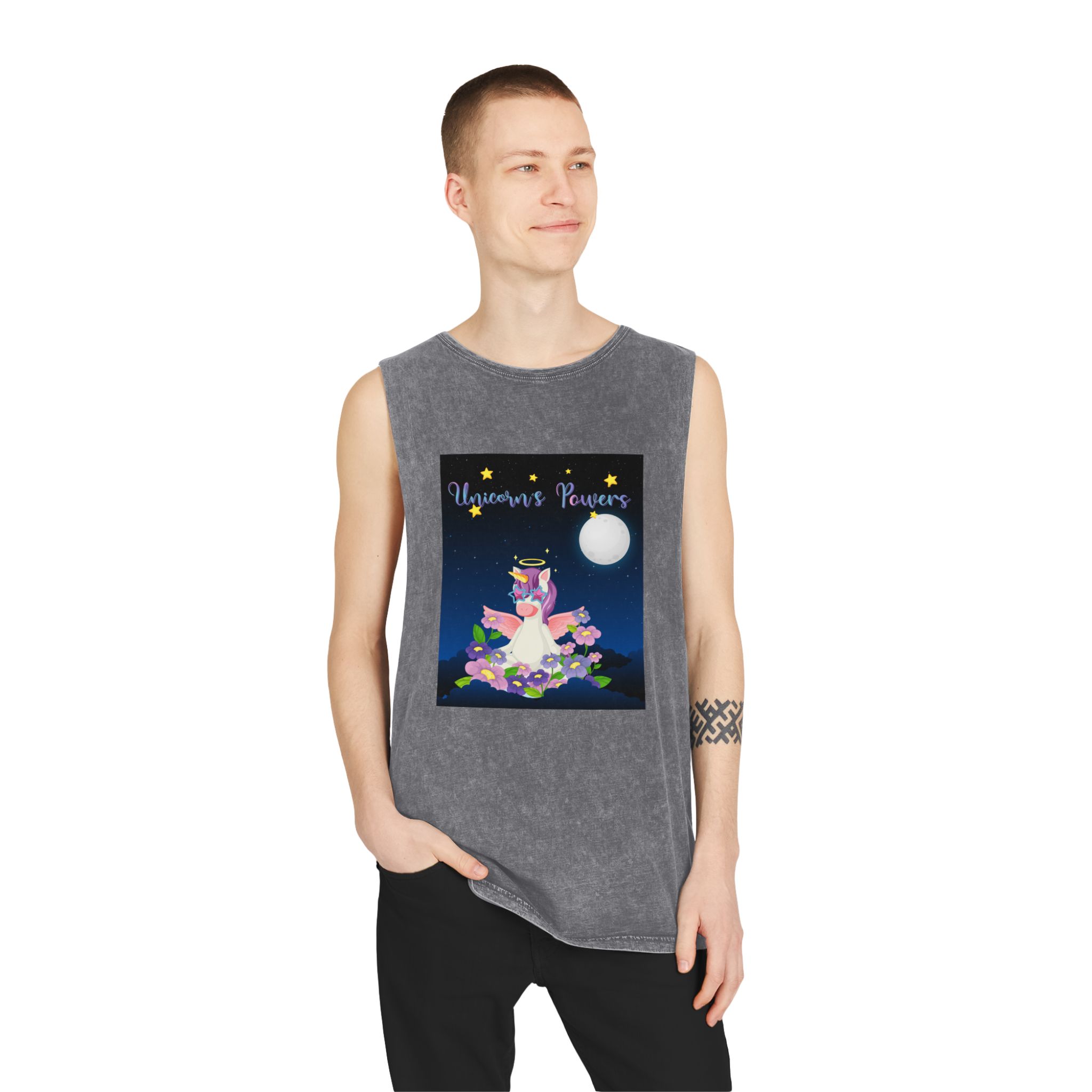 Unicorn V468 Unisex Stonewash Tank Top - Image 11