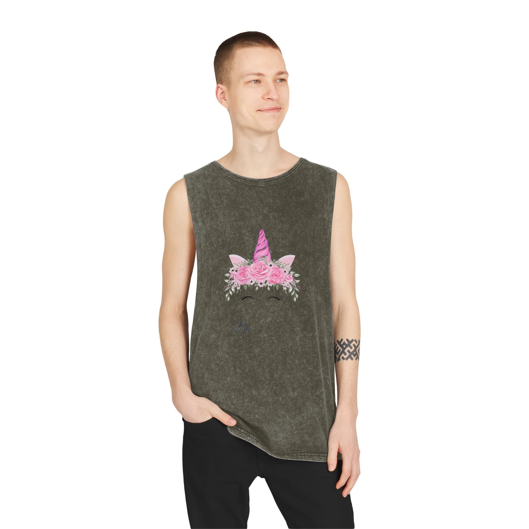 Unicorn V540 Unisex Stonewash Tank Top - Image 7