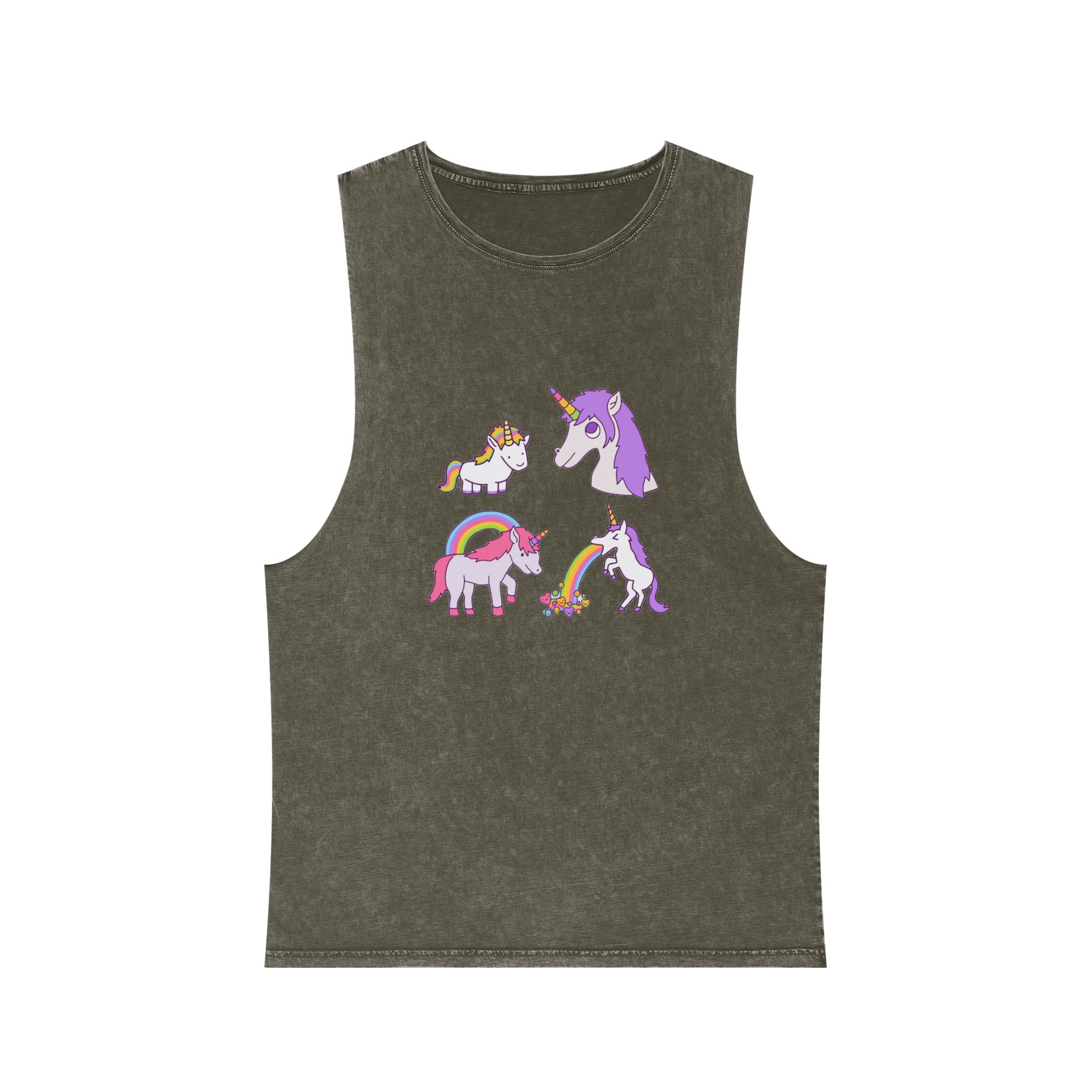 Unicorn V31 Unisex Stonewash Tank Top - Image 5