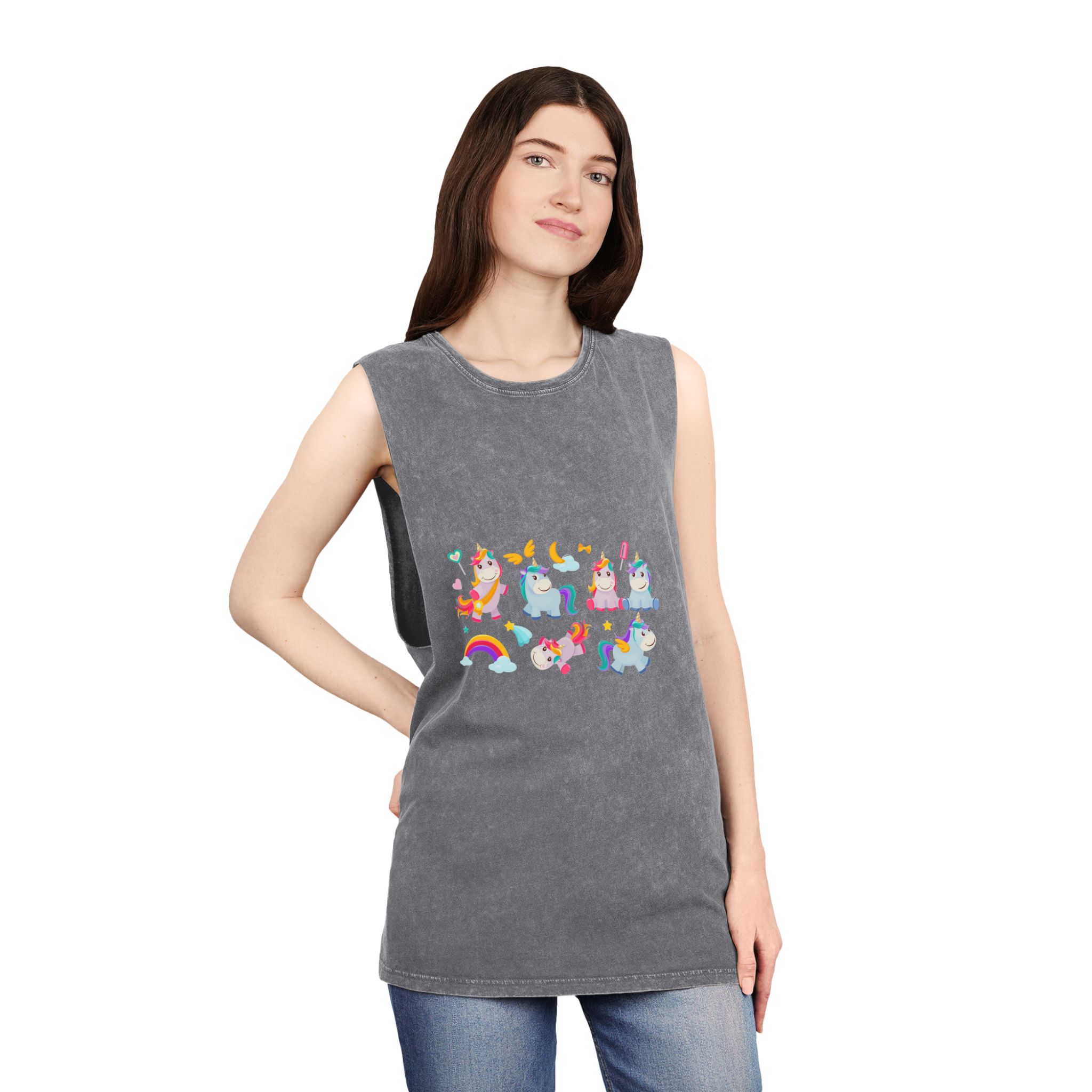 Unicorn V508 Unisex Stonewash Tank Top - Image 12