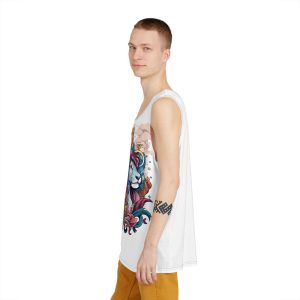 Magical Fantasy Poster With Unicorn Lion Medieval Theme Mens Tank Aop