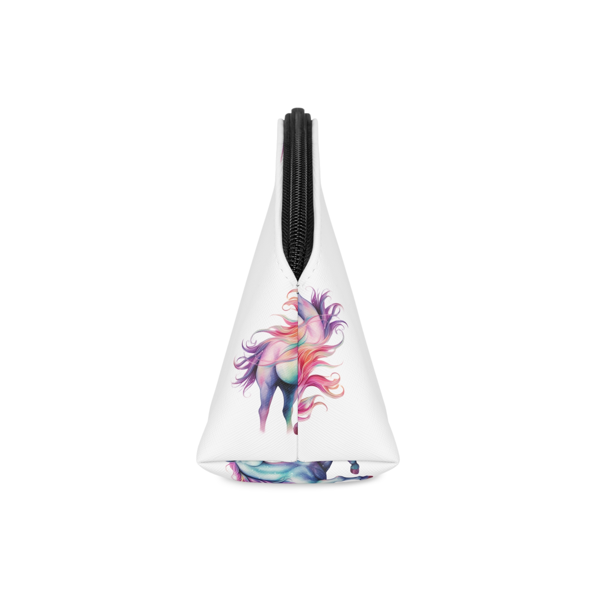 Unicorn With Rainbow Mane Pink Mane Running Sky Generative Ai Makeup Bag - Image 4