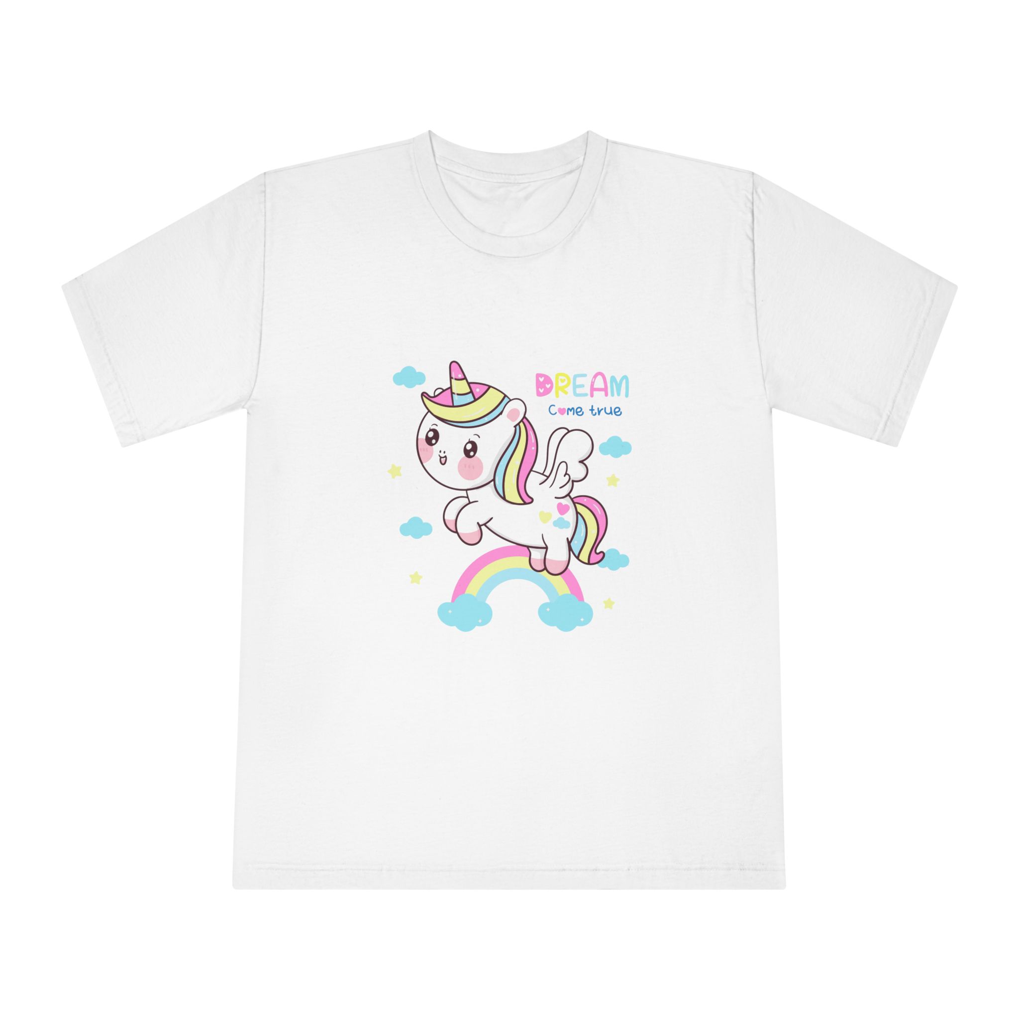 Cute Unicorn Pegasus Cartoon Fly Pastel Rainbow Kawaii Animal Unisex Classic Crewneck T Shirt