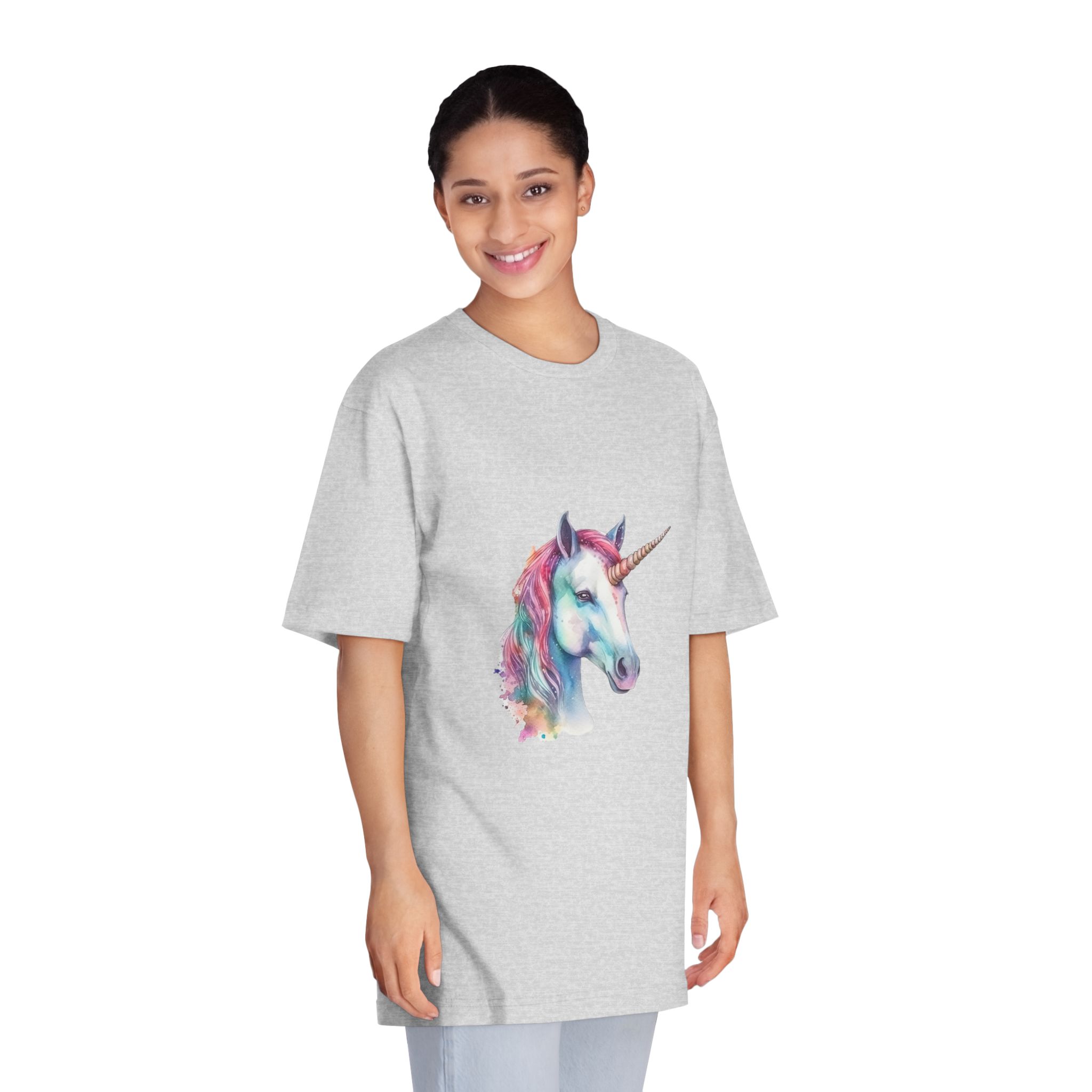 Cute Watercolor Unicorn Illustration Ai Generativexa (1) Unisex Classic Crewneck T Shirt - Image 15