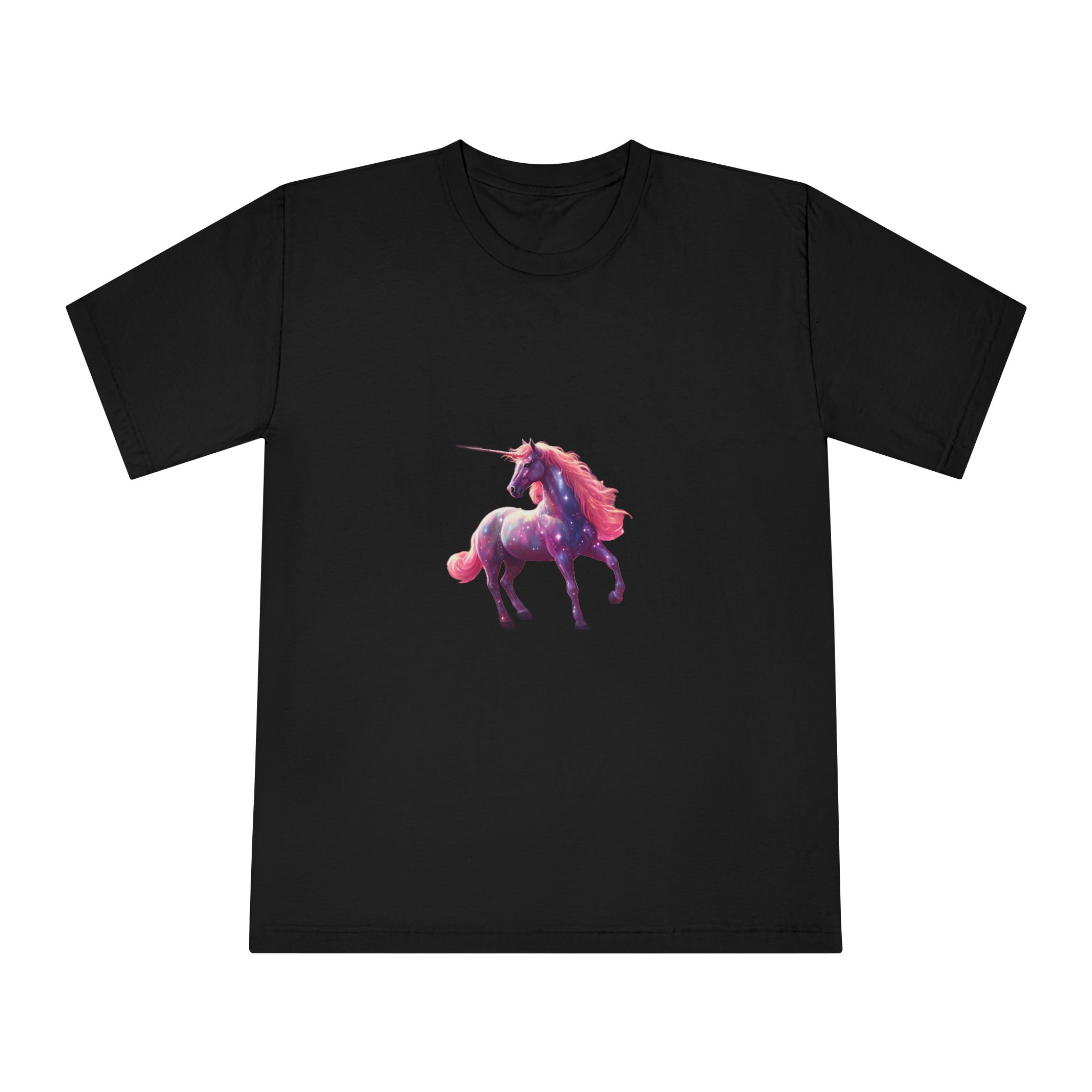 Unicorn With Pink Mane Stars It Unisex Classic Crewneck T Shirt - Image 5