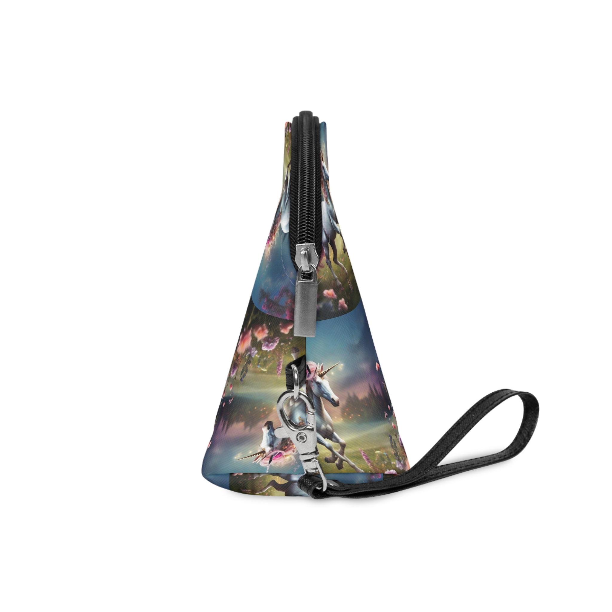 Beautiful Unicorn Running Magical Meadow Unicorn Background Images Whimsical Unicorn (36) Makeup Bag - Image 3