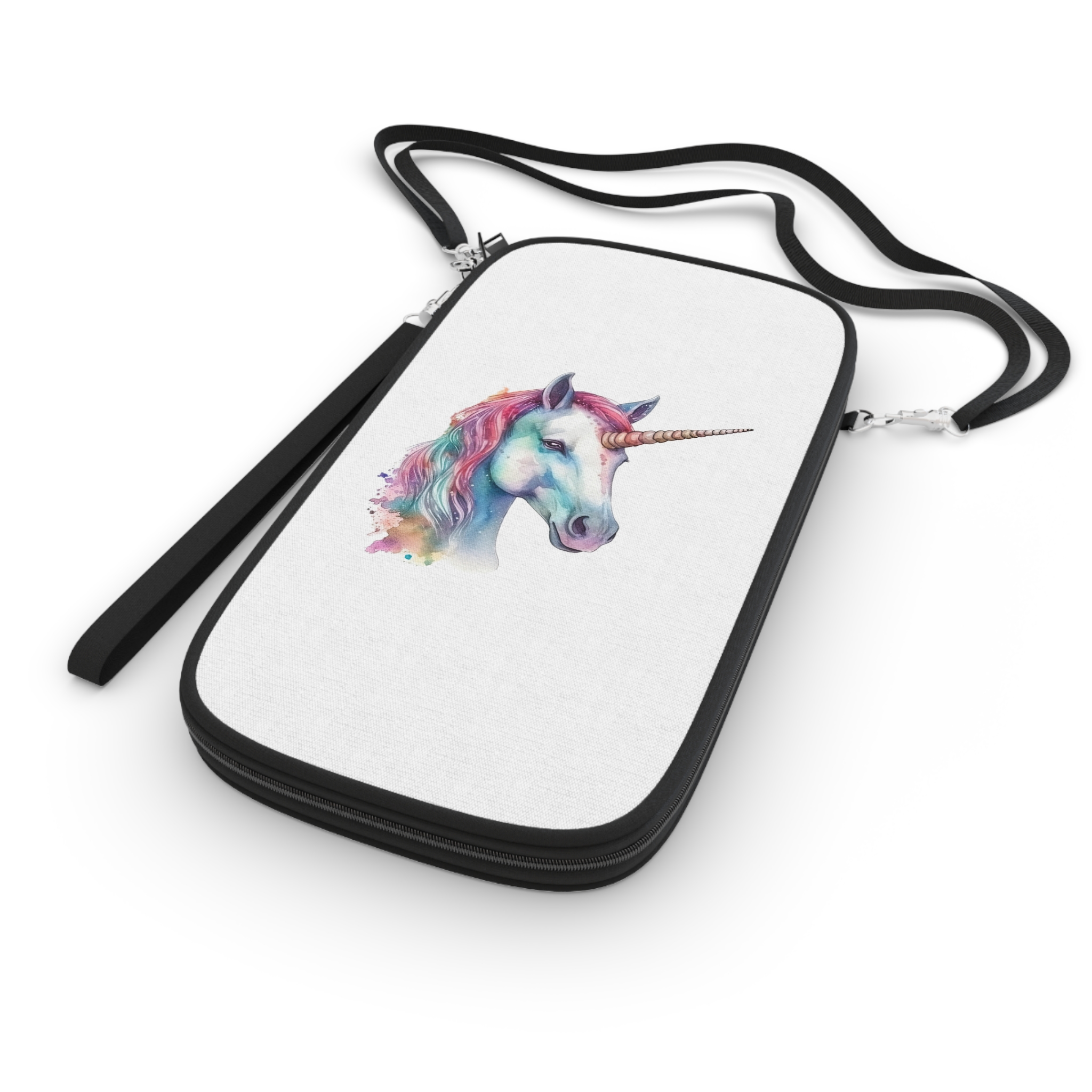 Cute Watercolor Unicorn Illustration Ai Generativexa (1) Passport Wallet - Image 3