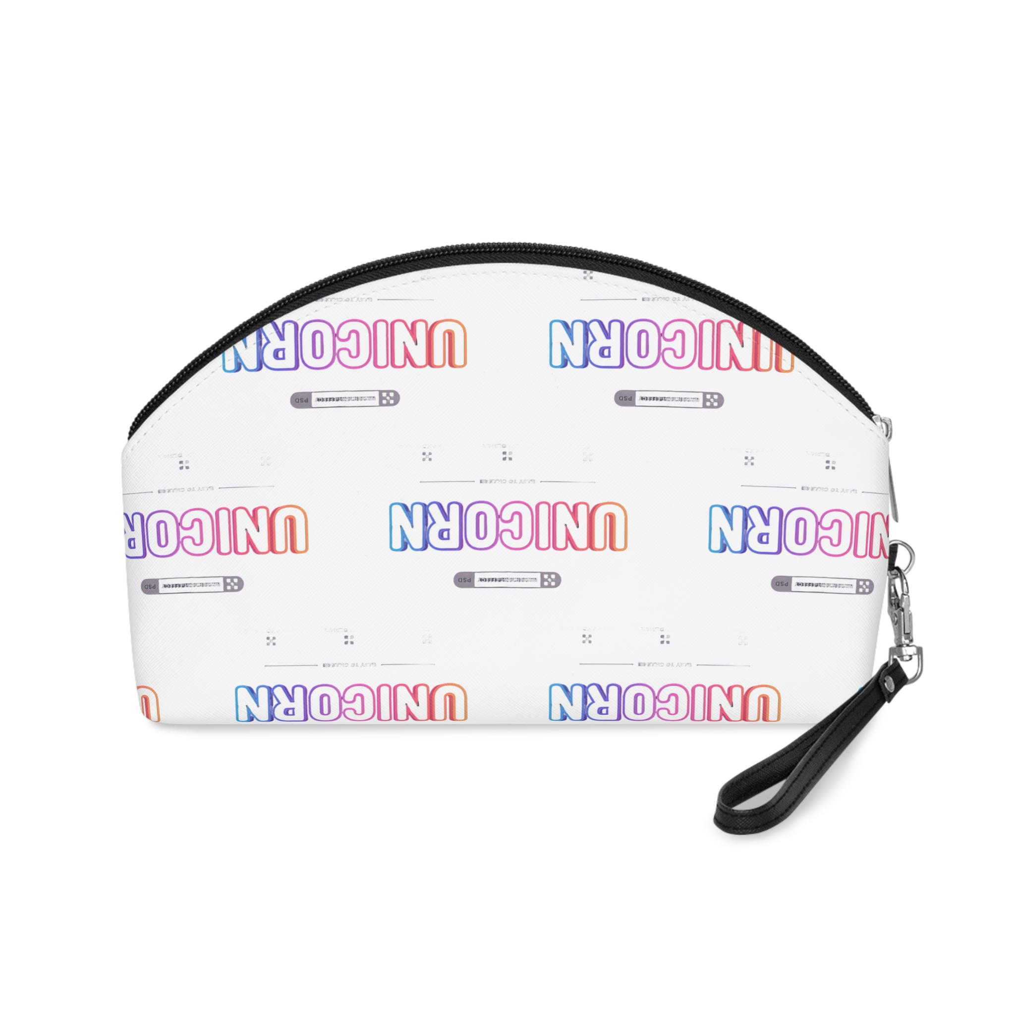 Unicorn Editable Text Effect Font Style Makeup Bag - Image 2
