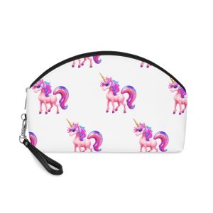 Cute Colorful Magical Adorable Kawaii Unicorn Sparles Violet Background Makeup Bag