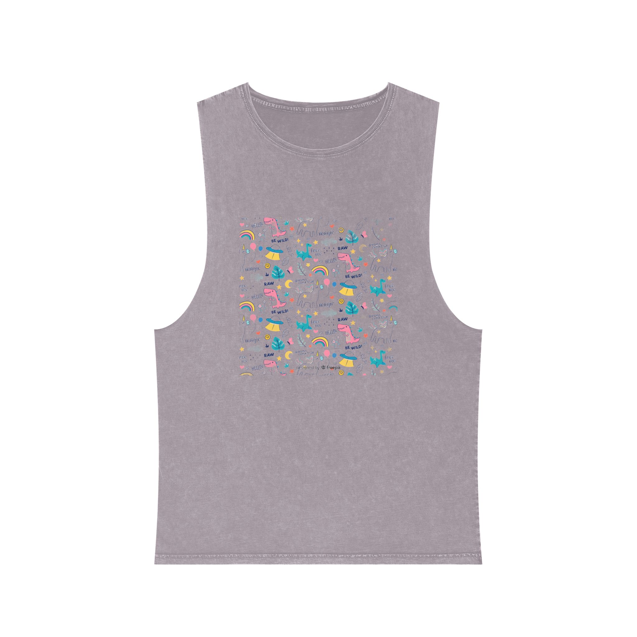 Unicorn V156 Unisex Stonewash Tank Top - Image 17