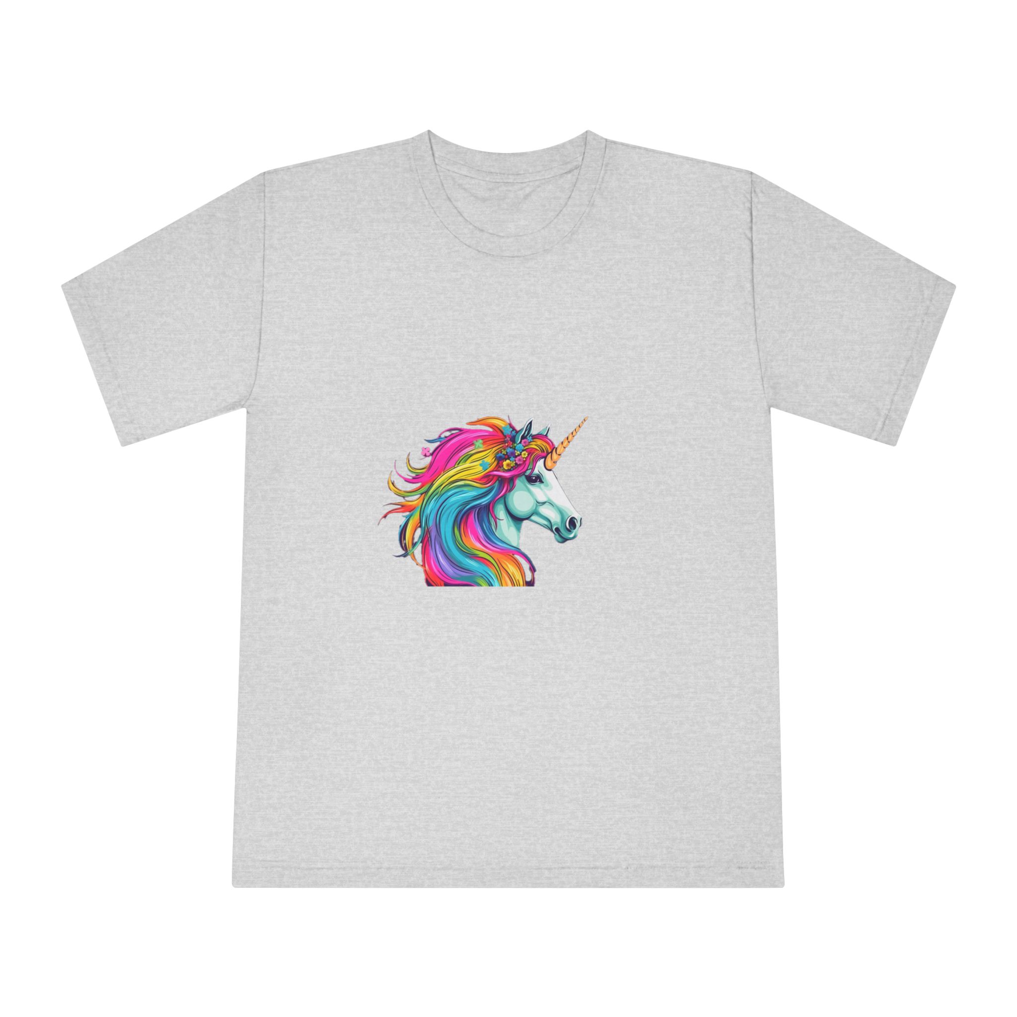 Unicorn With Rainbow Mane Flowers It Unisex Classic Crewneck T Shirt - Image 13