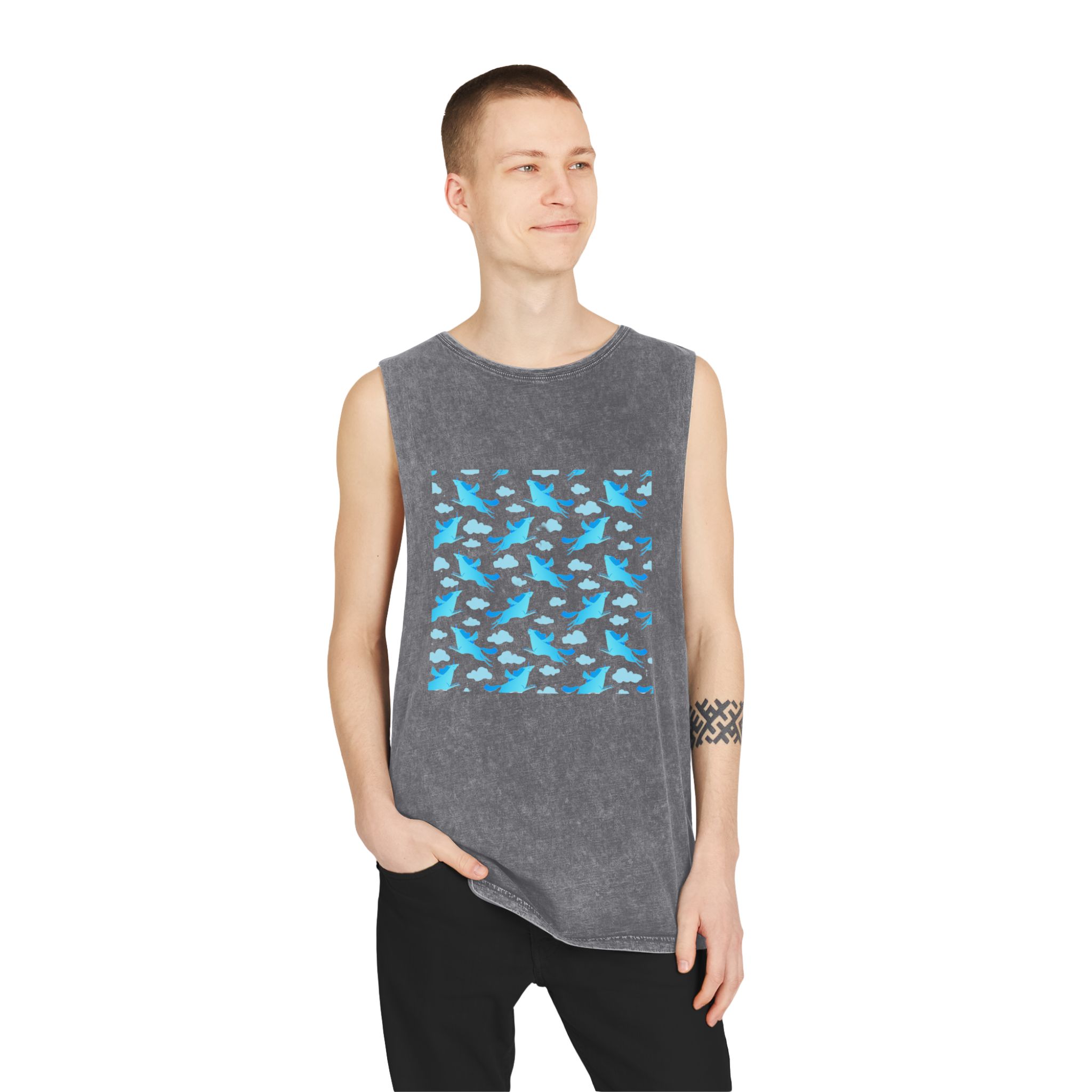 Unicorn V511 Unisex Stonewash Tank Top - Image 11