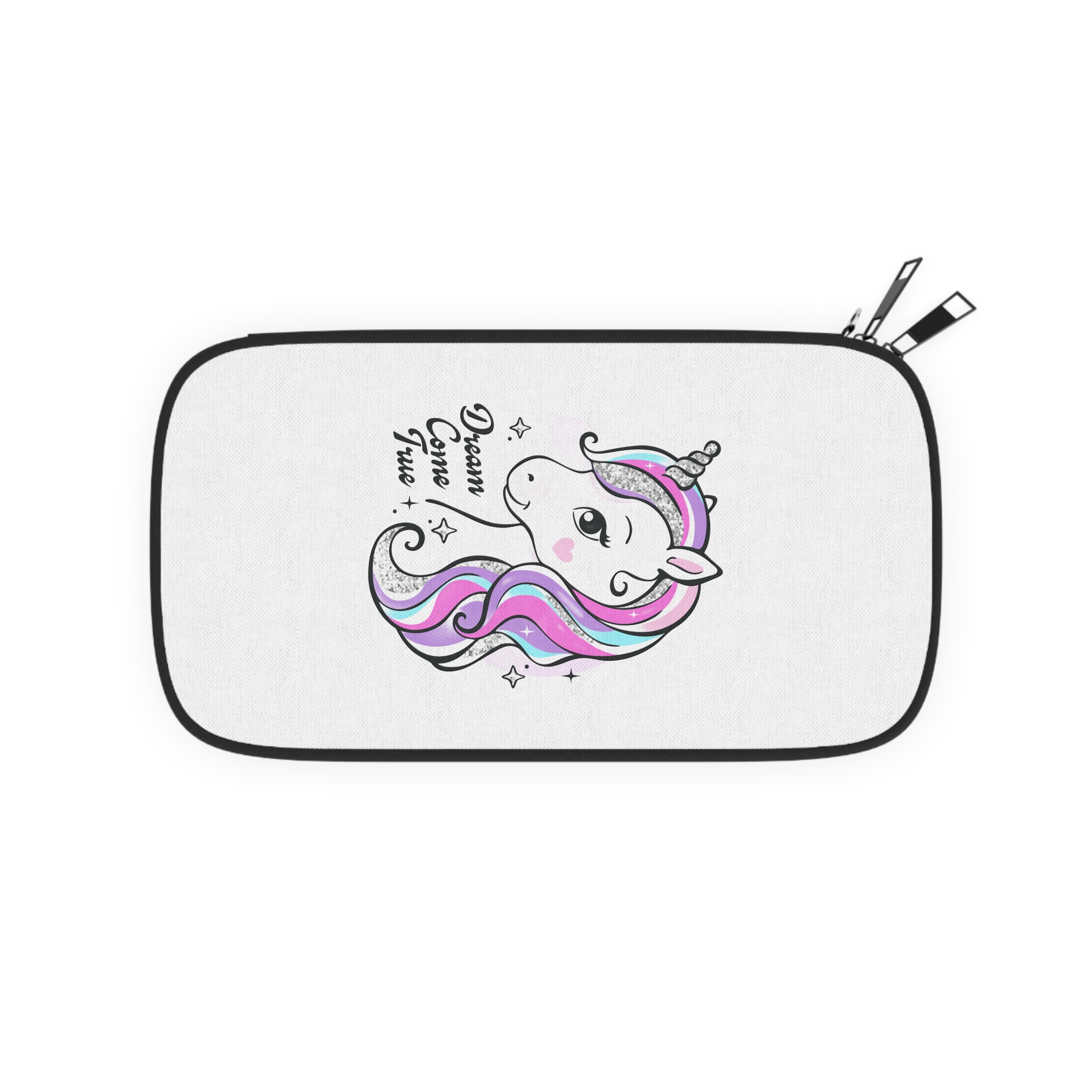 Art Beautiful Little Unicorn On A White Background Sequins Print For Clothes and T Shirts Vector Illustration Cartoon Passport Wallet