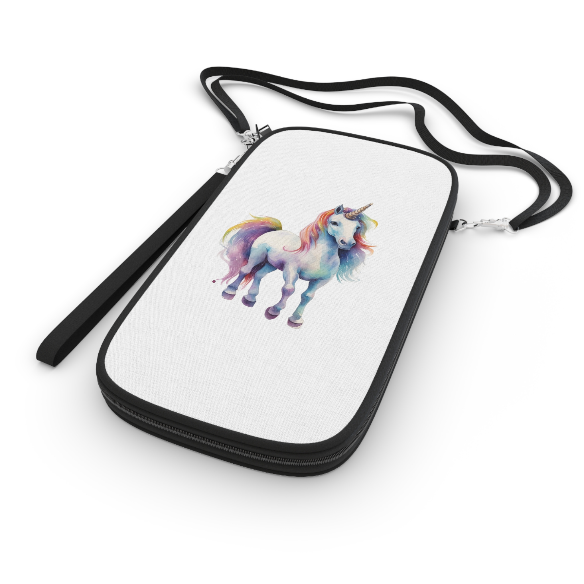 Painting Unicorn With Colorful Mane Long Mane Generative Ai Passport Wallet - Image 3