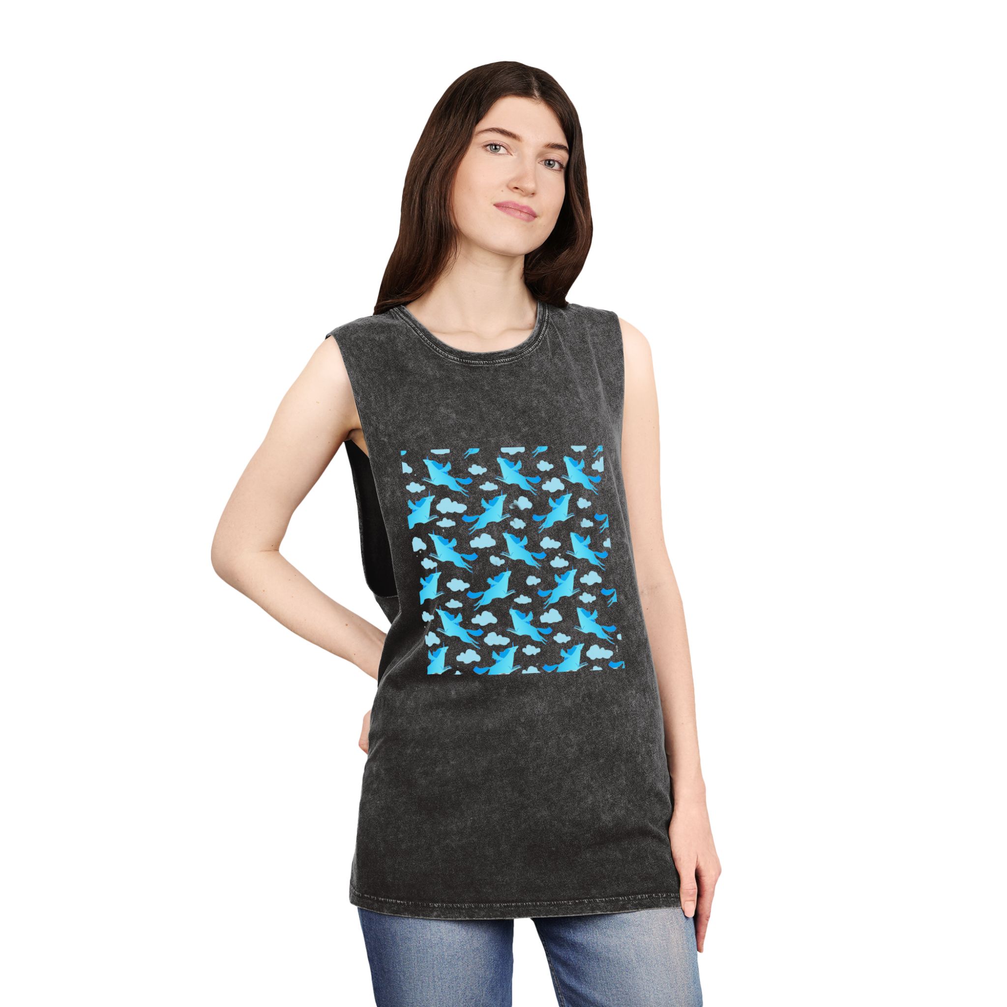 Unicorn V511 Unisex Stonewash Tank Top - Image 4
