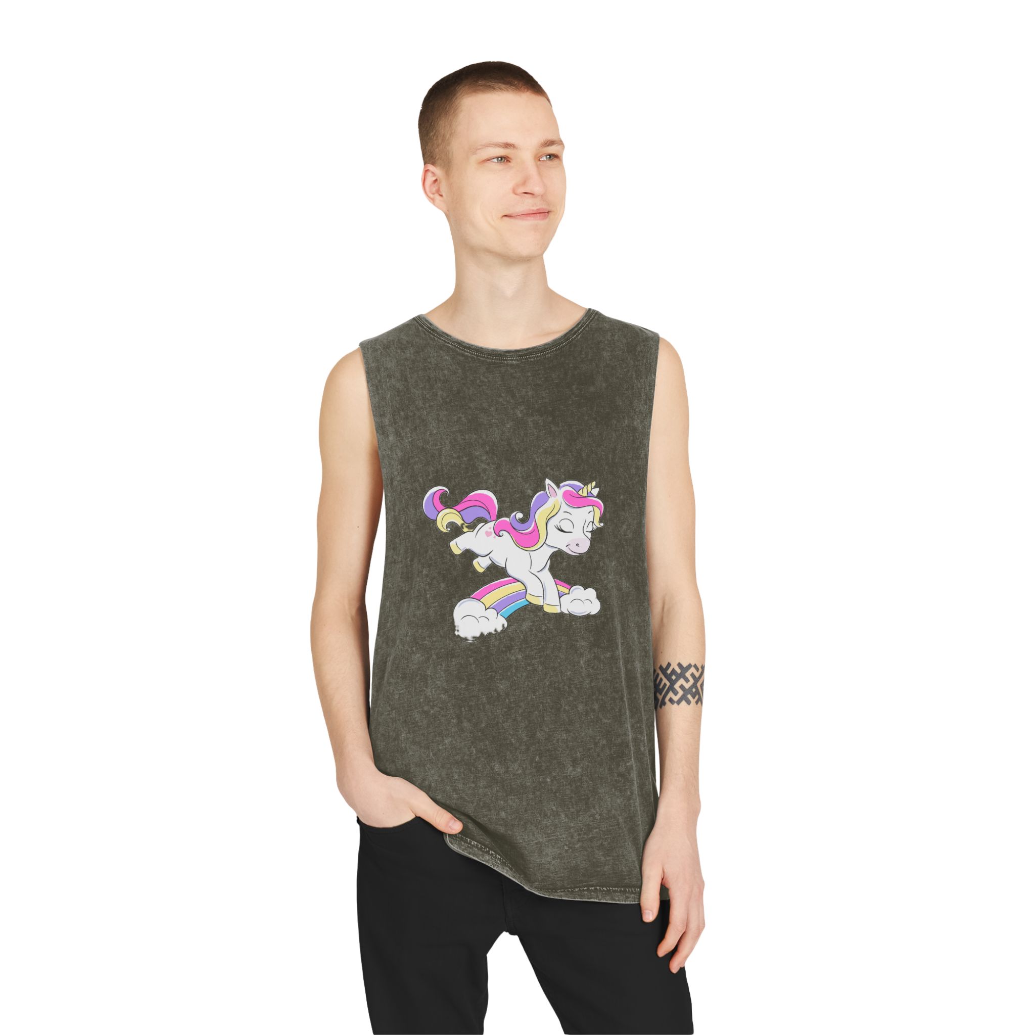 Unicorn V503 Unisex Stonewash Tank Top - Image 7