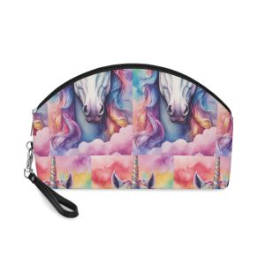Rainbow Pastel Unicorn Candy Watercolor Background Social Media Template Etc Makeup Bag