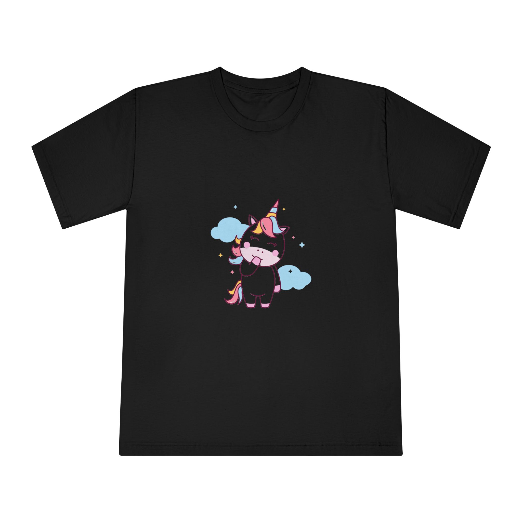 Cute Unicorn Illustration Unisex Classic Crewneck T Shirt - Image 5
