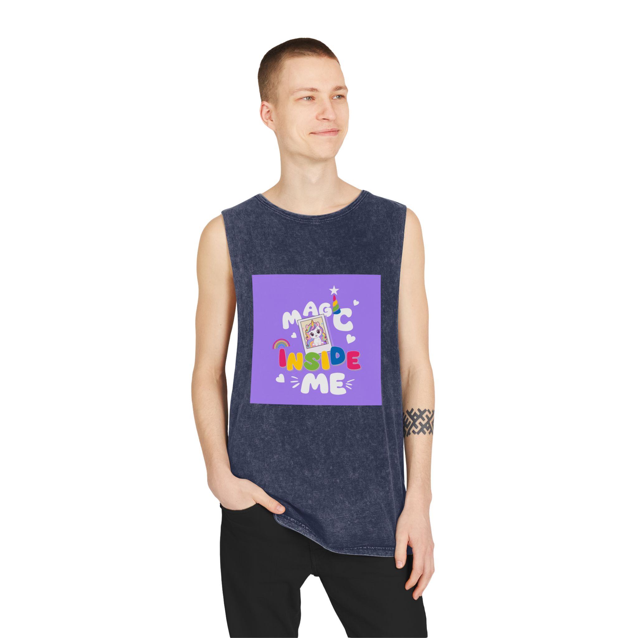 Original Design 02F2E7 Unisex Stonewash Tank Top - Image 15