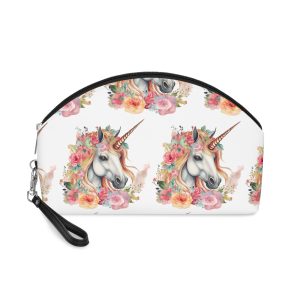 Unicorn With Flower Crown It (1) Makeup Bag
