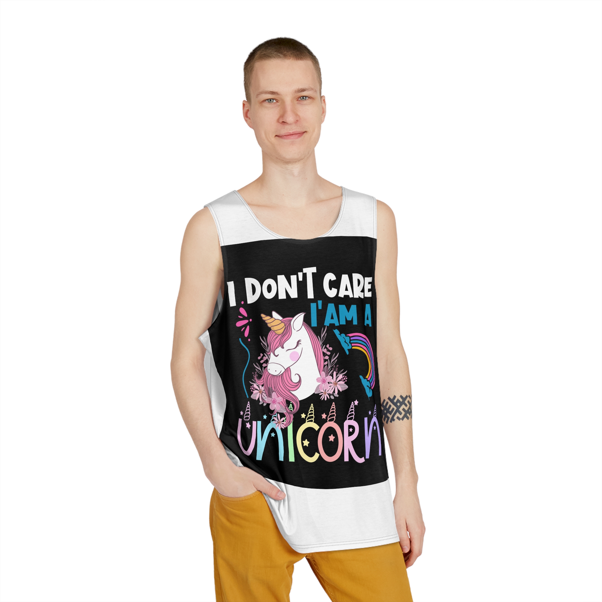 Unicorn Design 2 Mens Tank Aop - Image 3