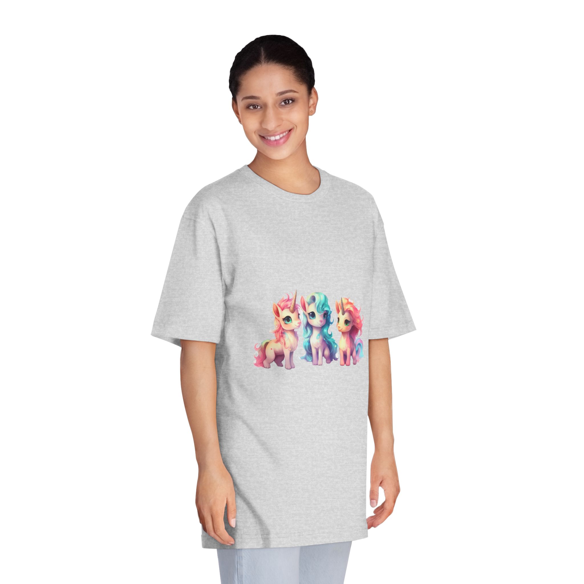 Three Unicorns Are Sitting Row Unisex Classic Crewneck T Shirt - Image 15