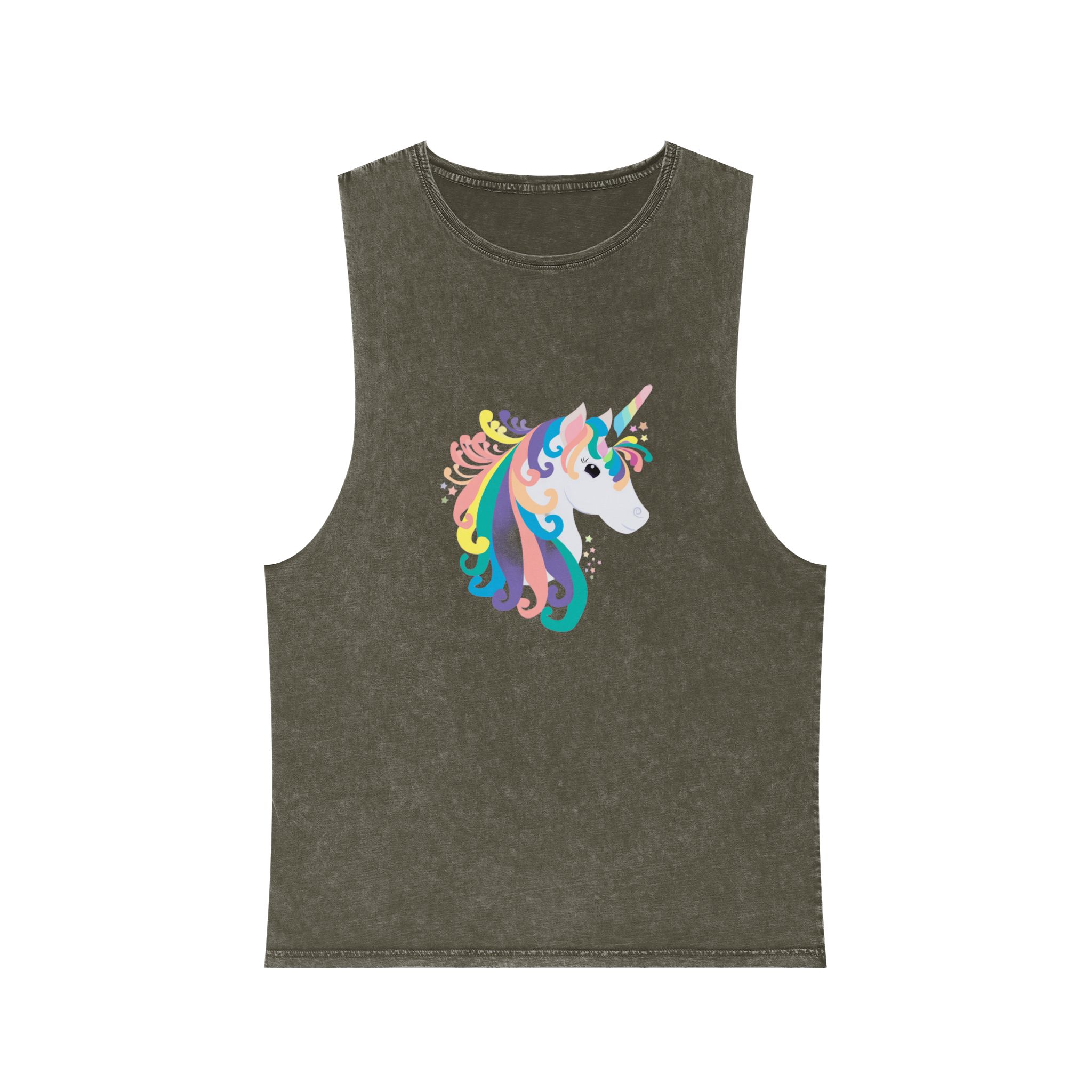 Unicorn V118 Unisex Stonewash Tank Top - Image 5