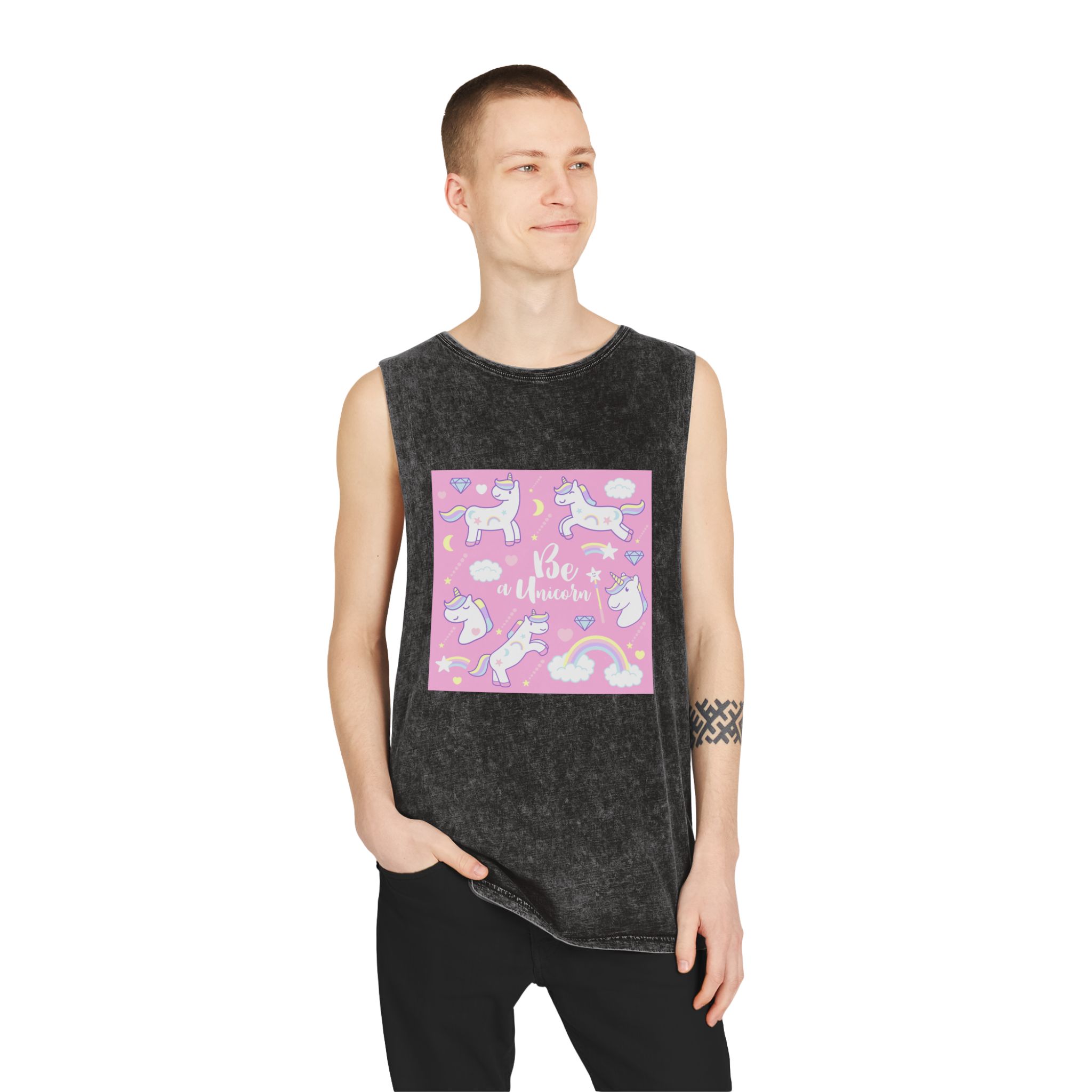 Unicorn V448 Unisex Stonewash Tank Top - Image 3