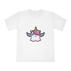 Cute Unicorn Ghost Character Design Unisex Classic Crewneck T Shirt
