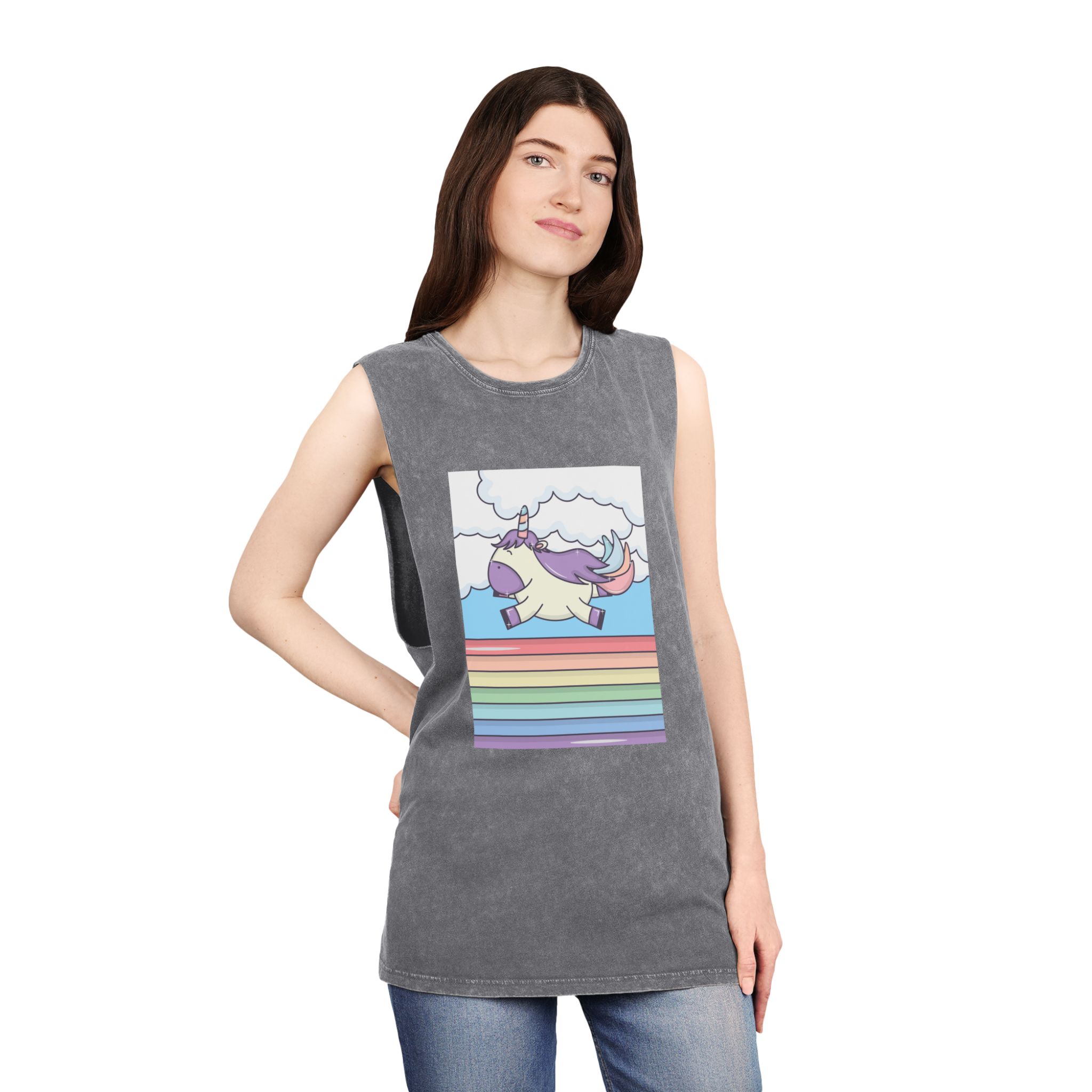 Unicorn V350 Unisex Stonewash Tank Top - Image 12