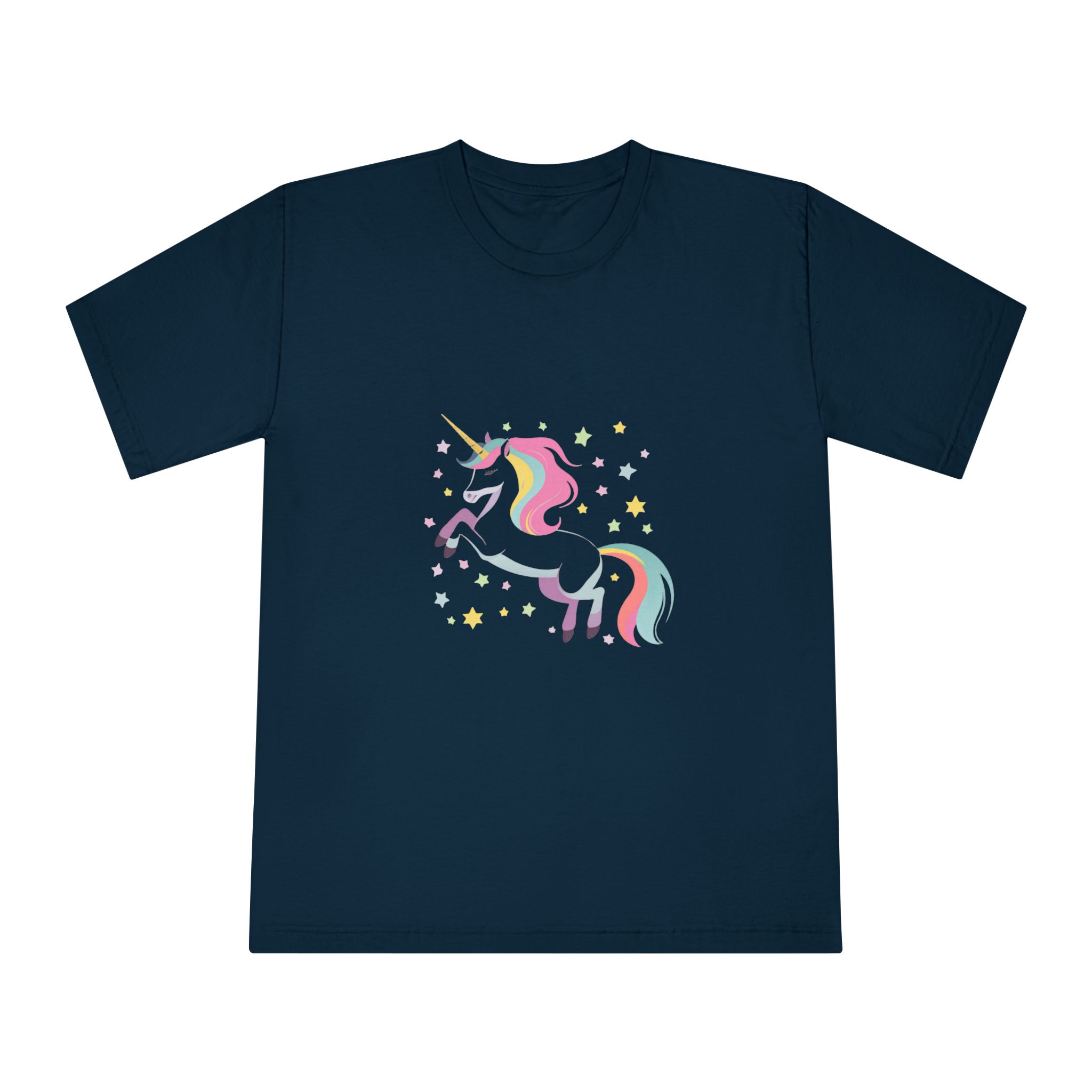 Unicorn With Stars Stars Background Generative Ai Unisex Classic Crewneck T Shirt - Image 17