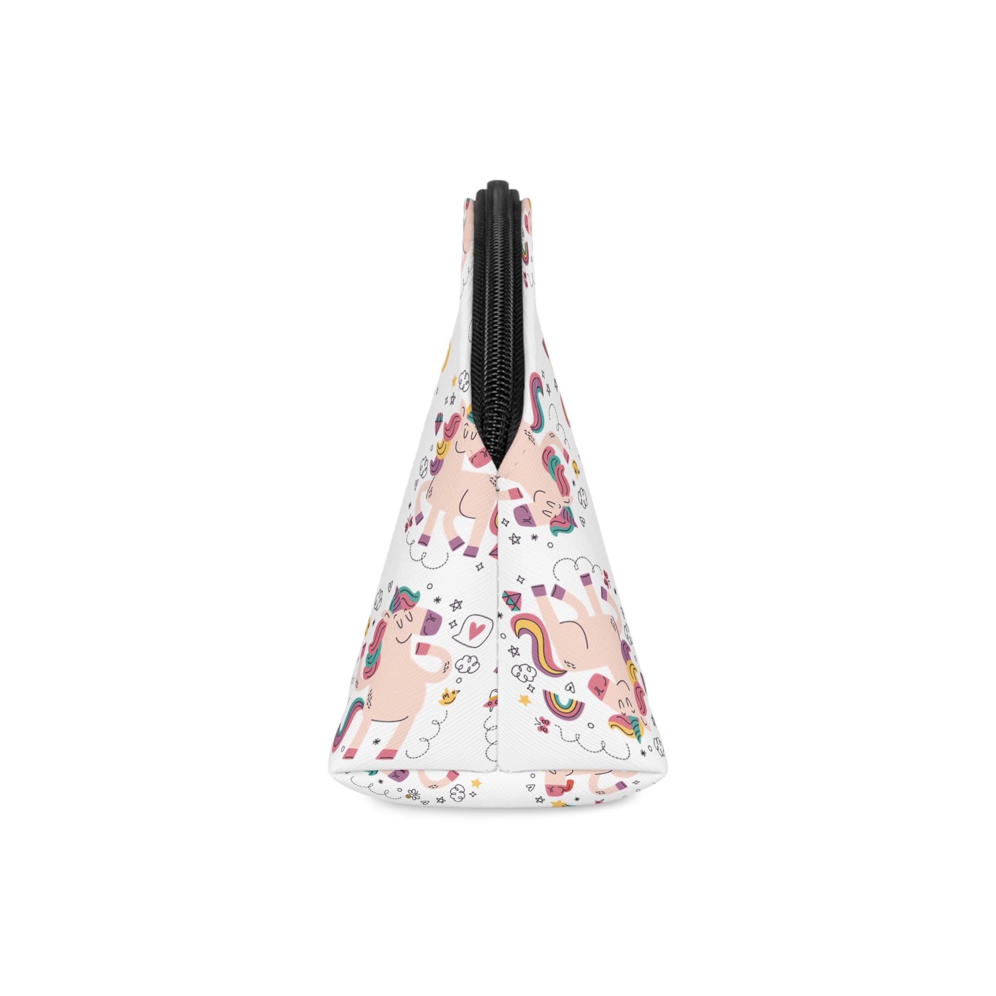 Doodle Hand Drawn Unicorn Stickers Makeup Bag - Image 4