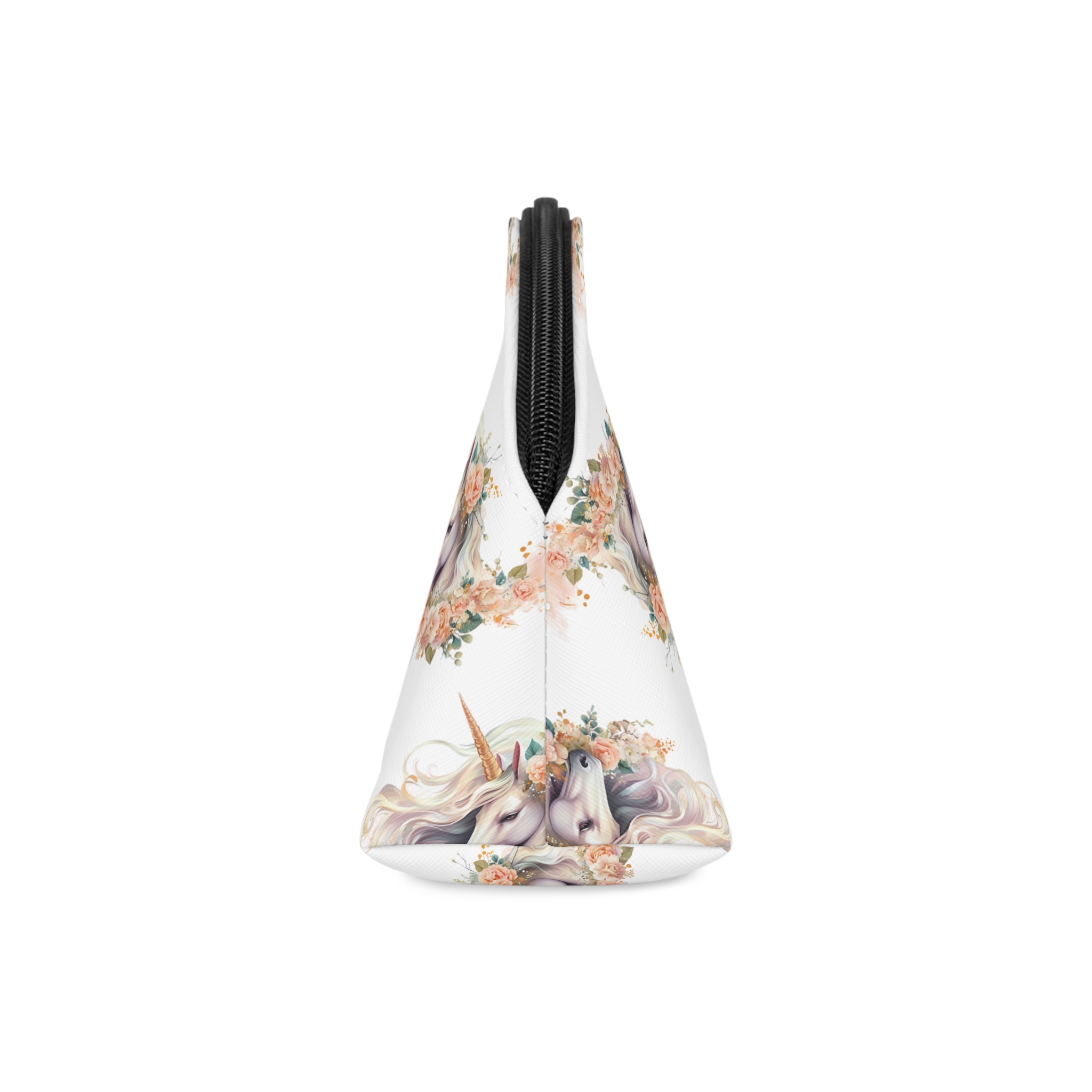 Beautiful Unicorn Card Template With Floral Wreath Generative Ai Makeup Bag - Image 4