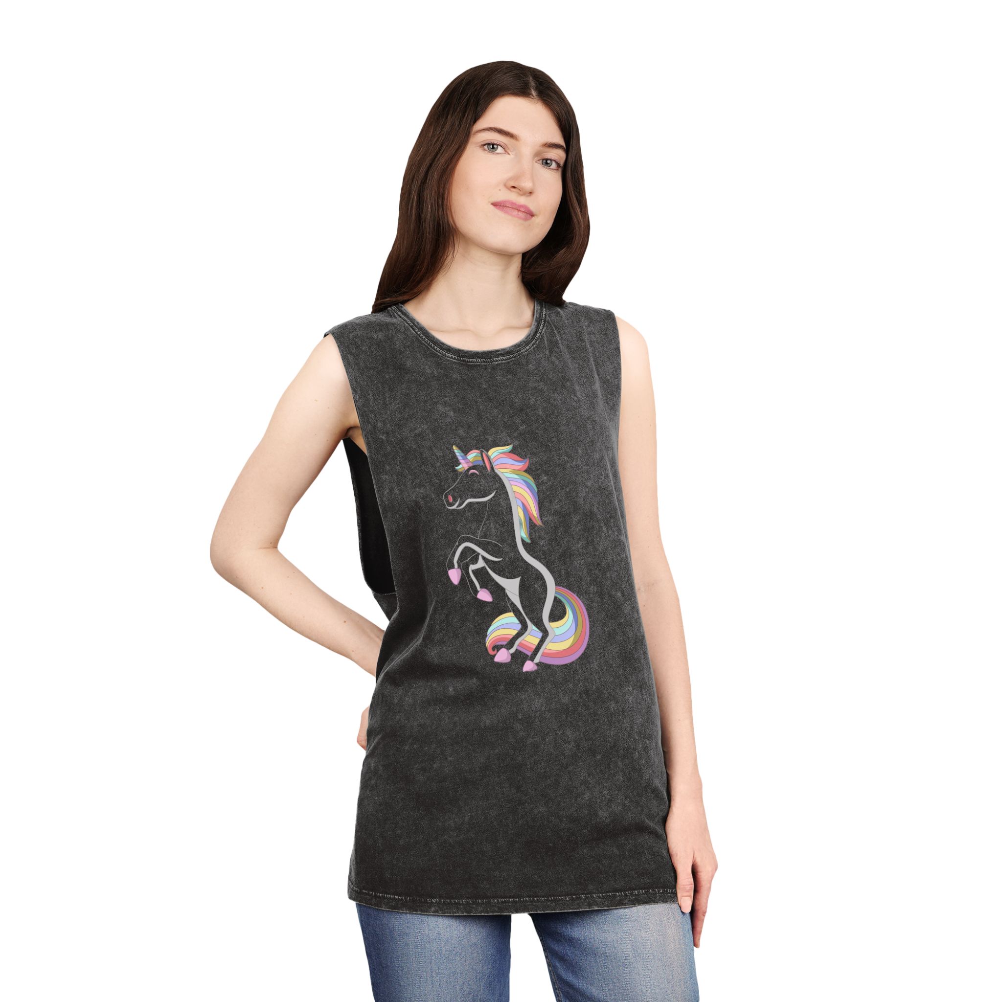 Unicorn V362 Unisex Stonewash Tank Top - Image 4