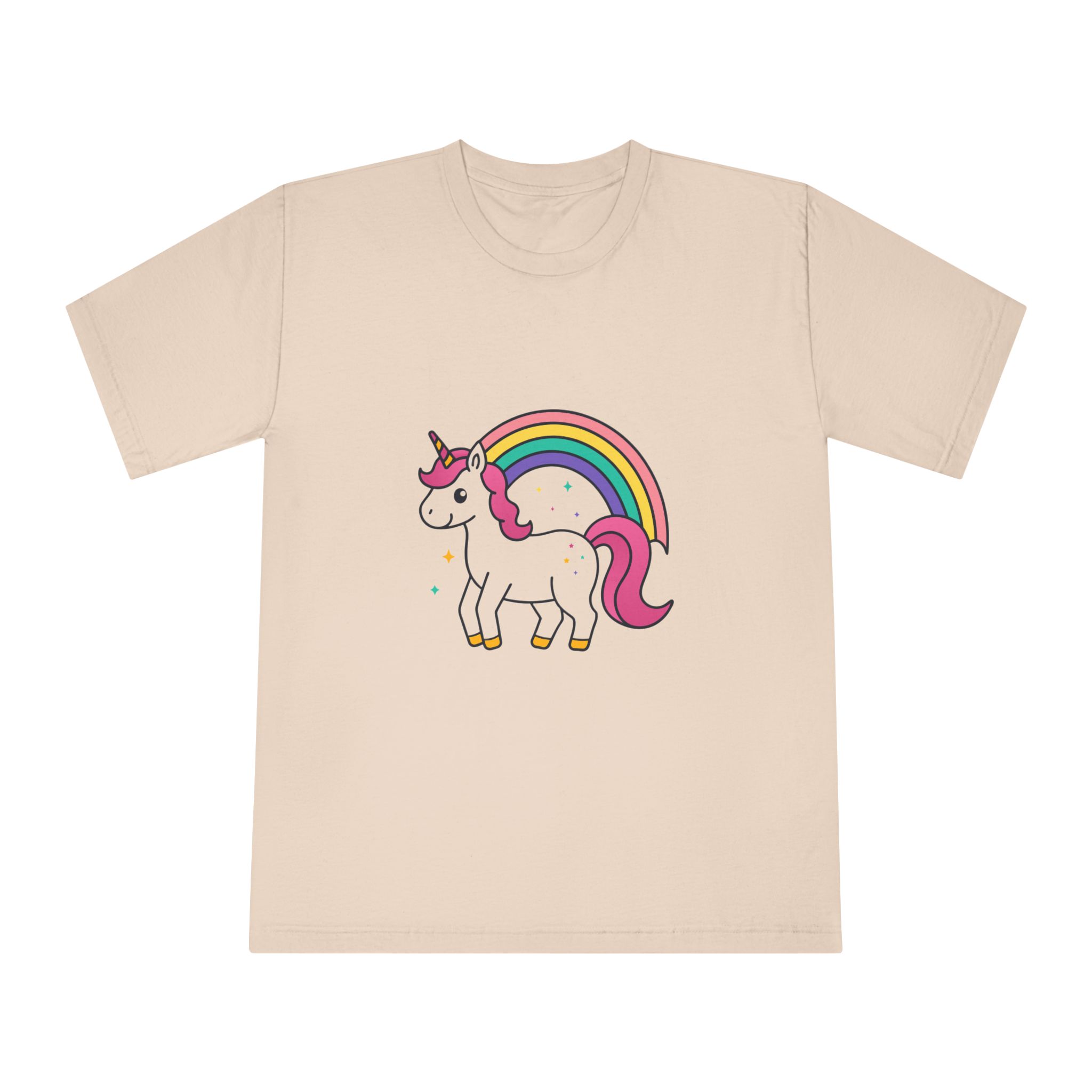 Unicorn Coloring Page Hand Drawing Illustration Children Unisex Classic Crewneck T Shirt - Image 9