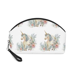 Watercolor Forest Cartoon Isolated Cute Baby Unicorn Animal Illustration Ai Generative Copy Makeup Bag