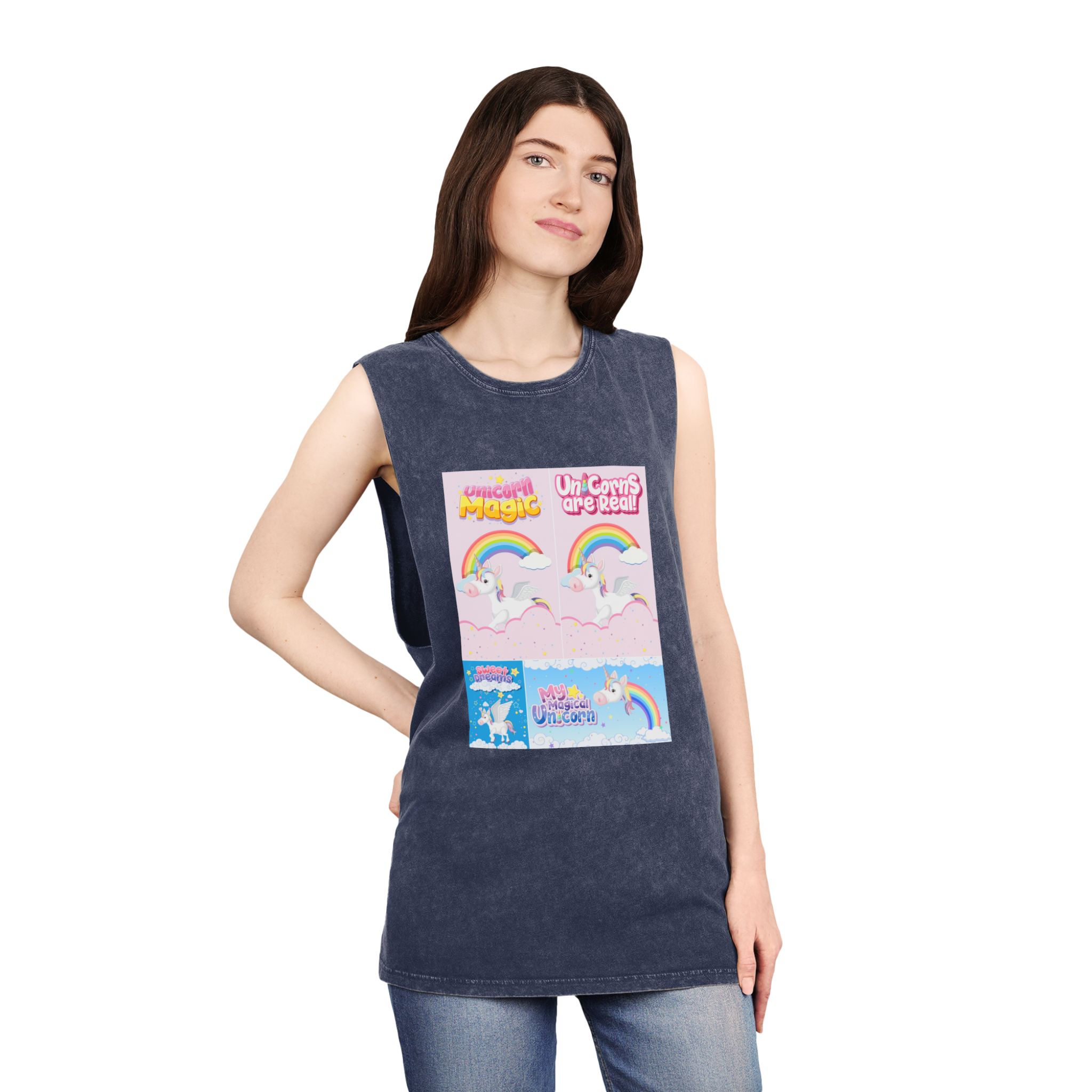 Unicorn V499 Unisex Stonewash Tank Top - Image 16