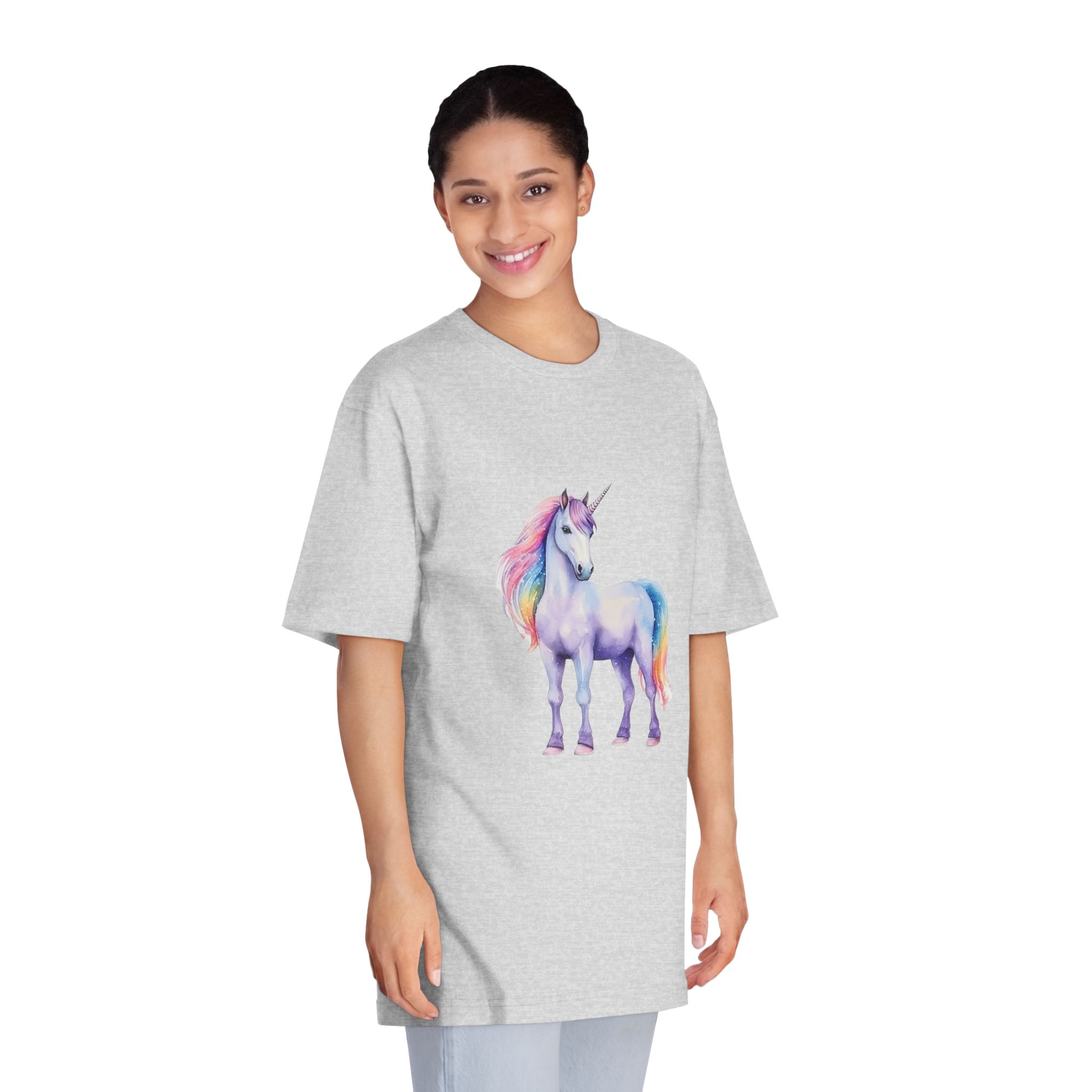 Cute Watercolor Unicorn Illustration Ai Generativexa Unisex Classic Crewneck T Shirt - Image 15