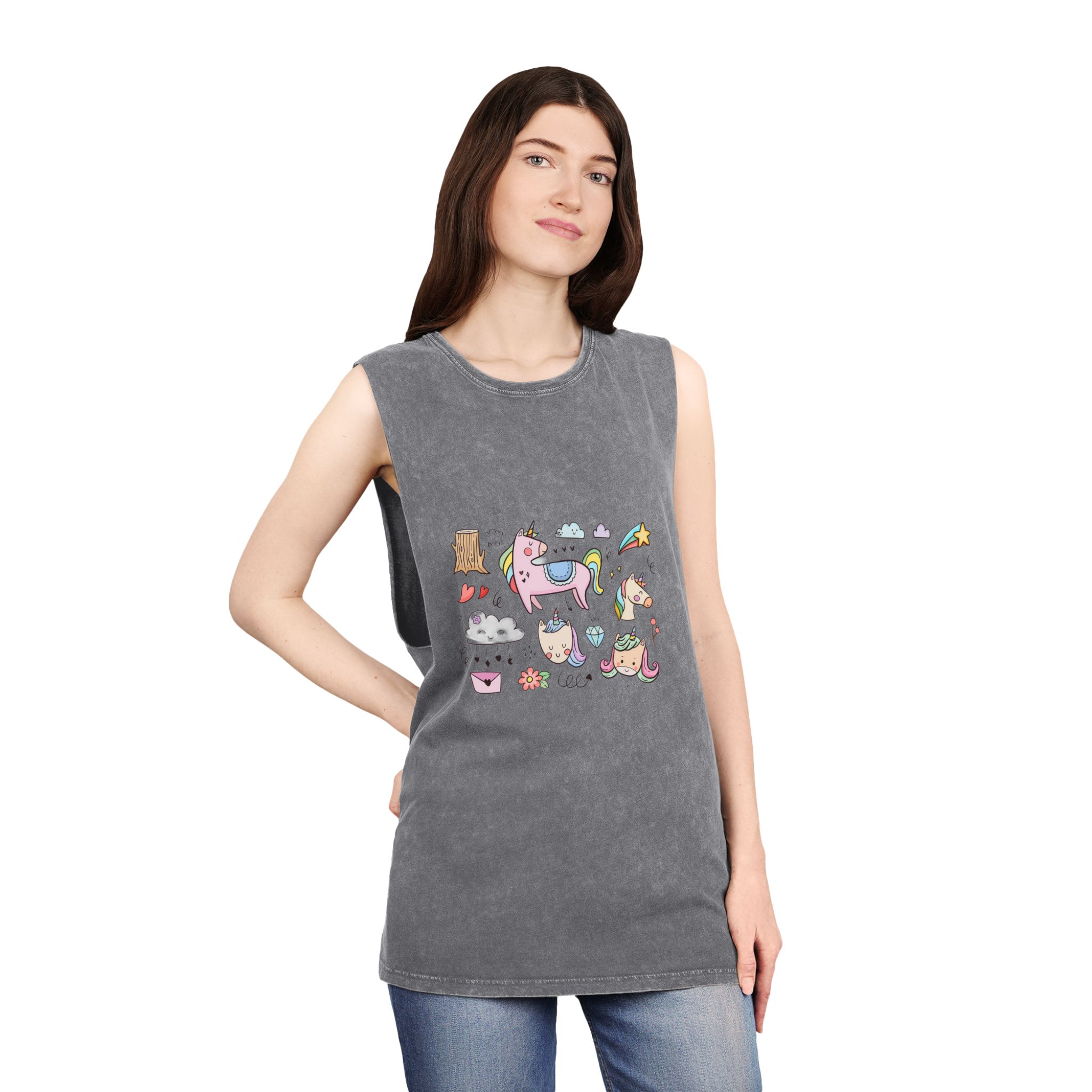 Unicorn V537 Unisex Stonewash Tank Top - Image 12