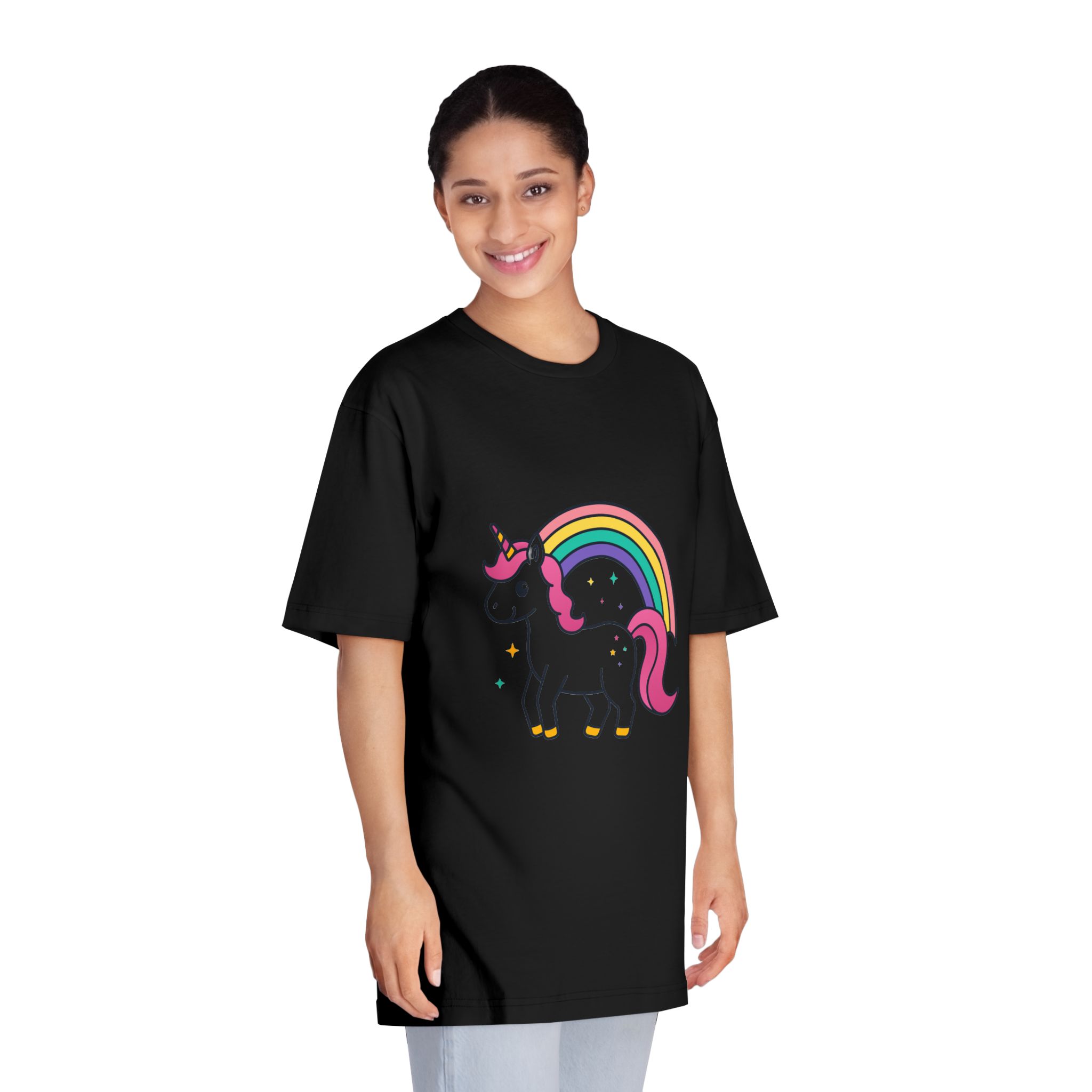 Unicorn Coloring Page Hand Drawing Illustration Children Unisex Classic Crewneck T Shirt - Image 7