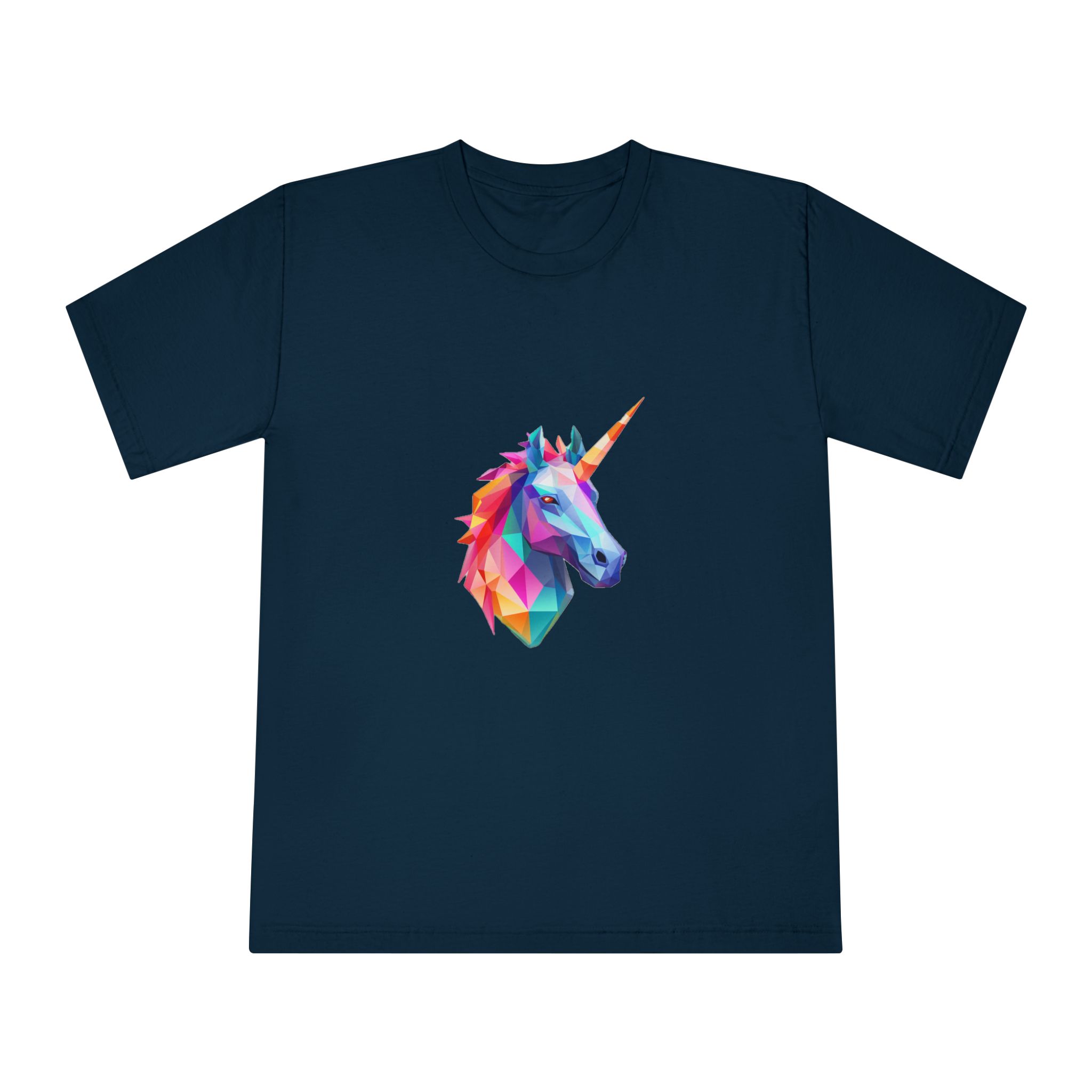 Mythical Unicorn With Poly Style (1) Unisex Classic Crewneck T Shirt - Image 17