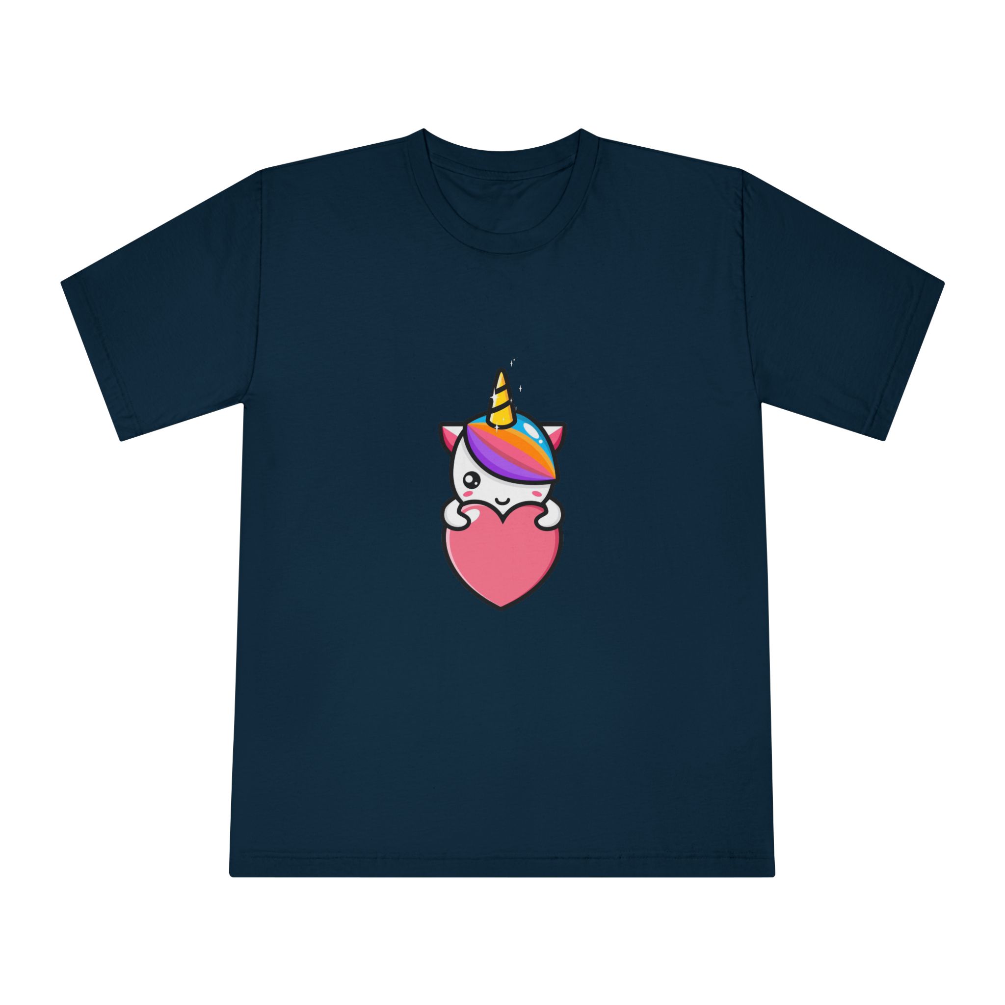 Cute Unicorn Mascot Design (7) Unisex Classic Crewneck T Shirt - Image 17
