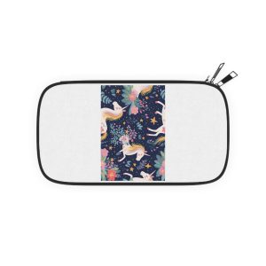 Close Up Pattern Unicorns Flowers Generative Ai Passport Wallet