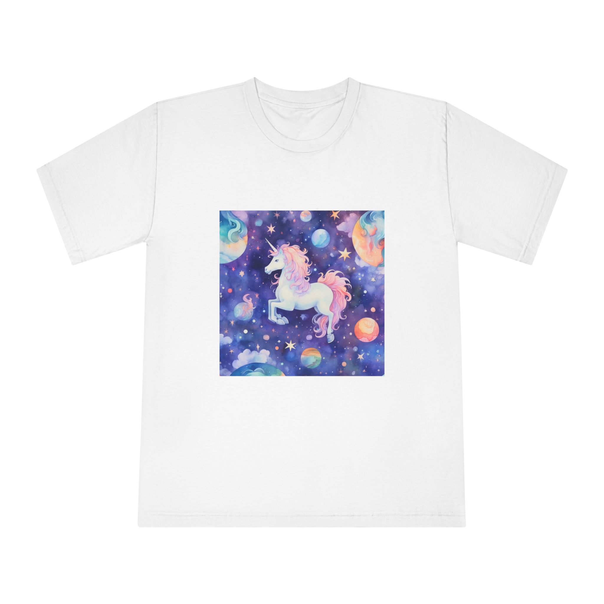 There Is Unicorn That Is Flying Through Sky Generative Ai Unisex Classic Crewneck T Shirt